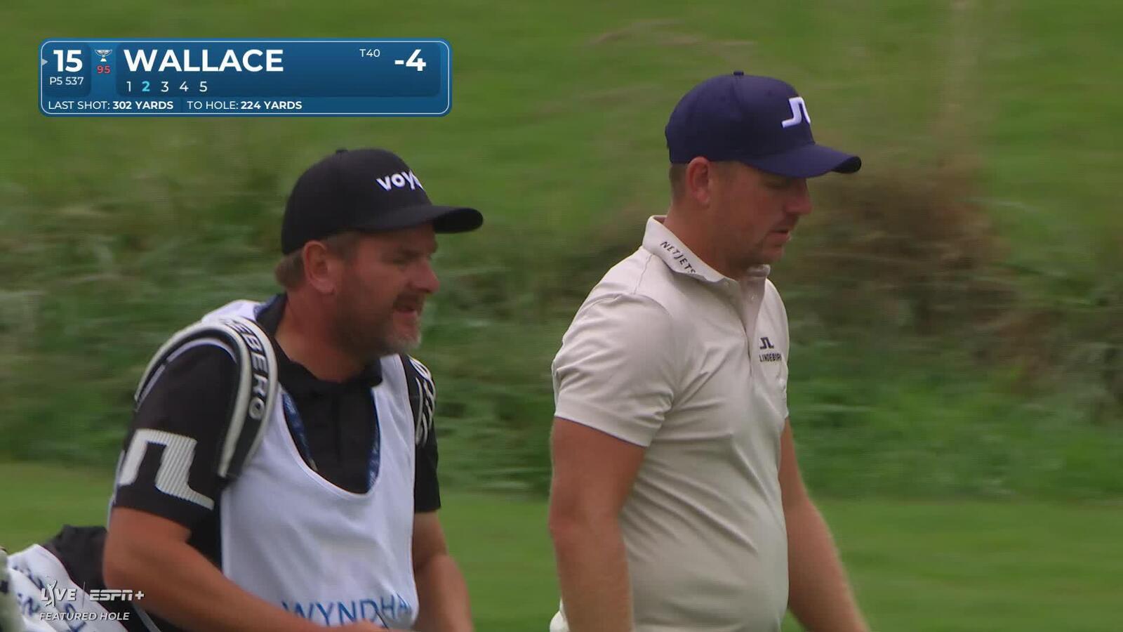 Matt Wallace makes birdie on No. 15 at Wyndham