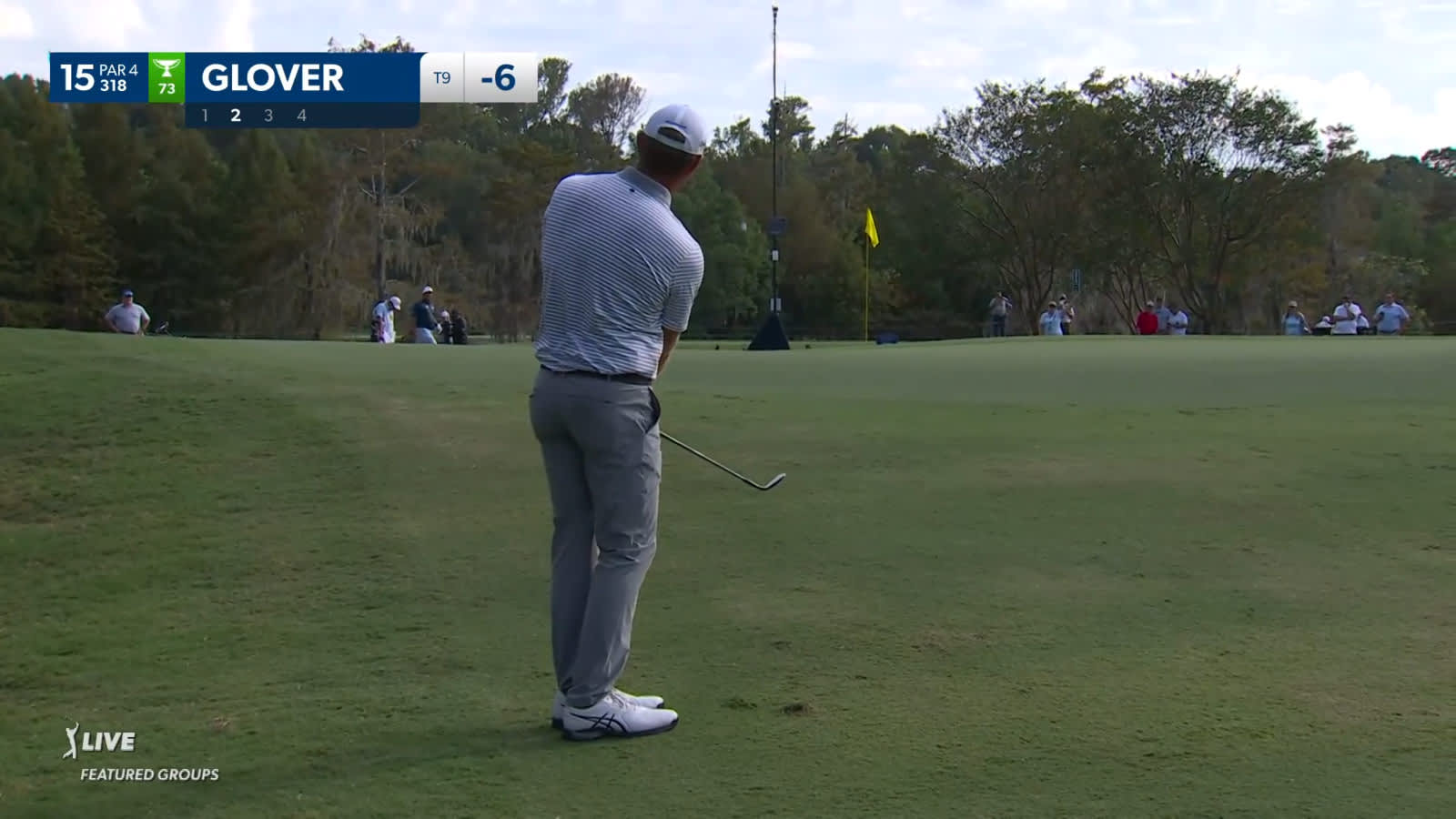 Lucas Glover gets up-and-down for birdie at Sanderson Farms