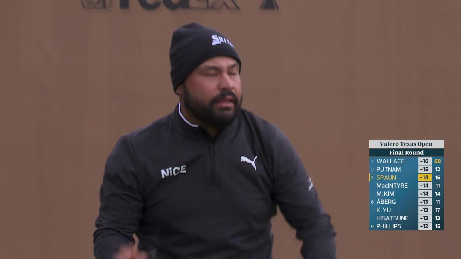 J.J. Spaun nearly aces No. 16 at Valero