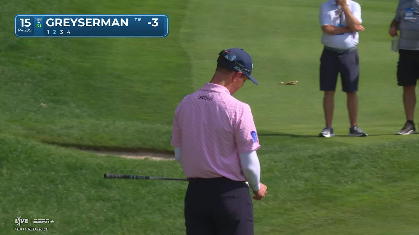 Max Greyserman makes birdie on No. 15 at Travelers