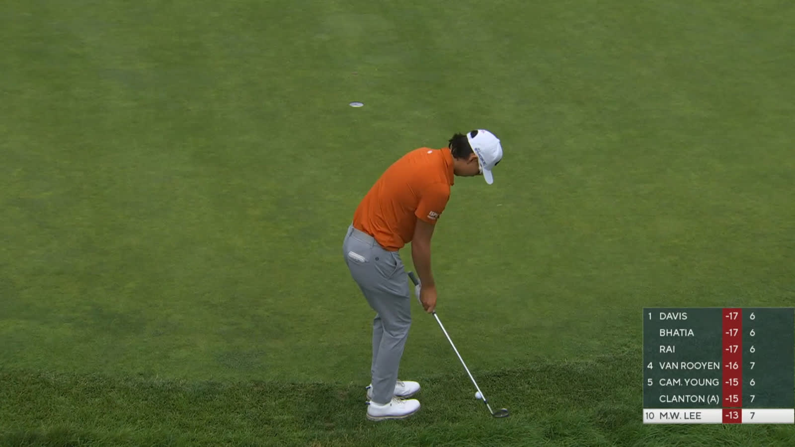 Min Woo Lee chips in from fringe at Rocket Mortgage