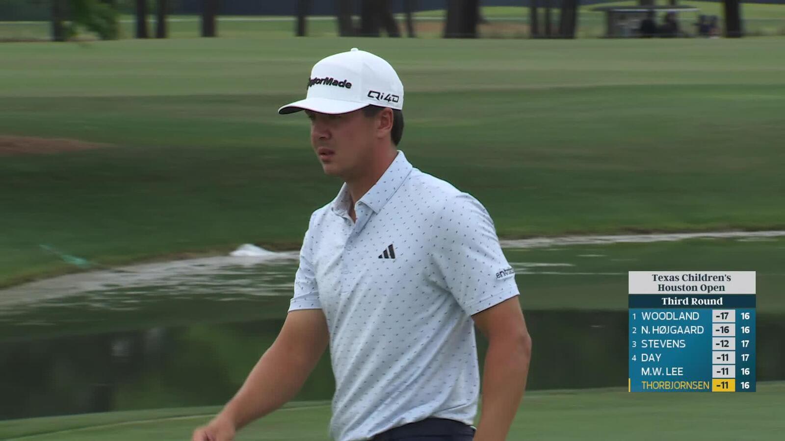 Michael Thorbjornsen cards birdie to stay in the mix at Texas Children's