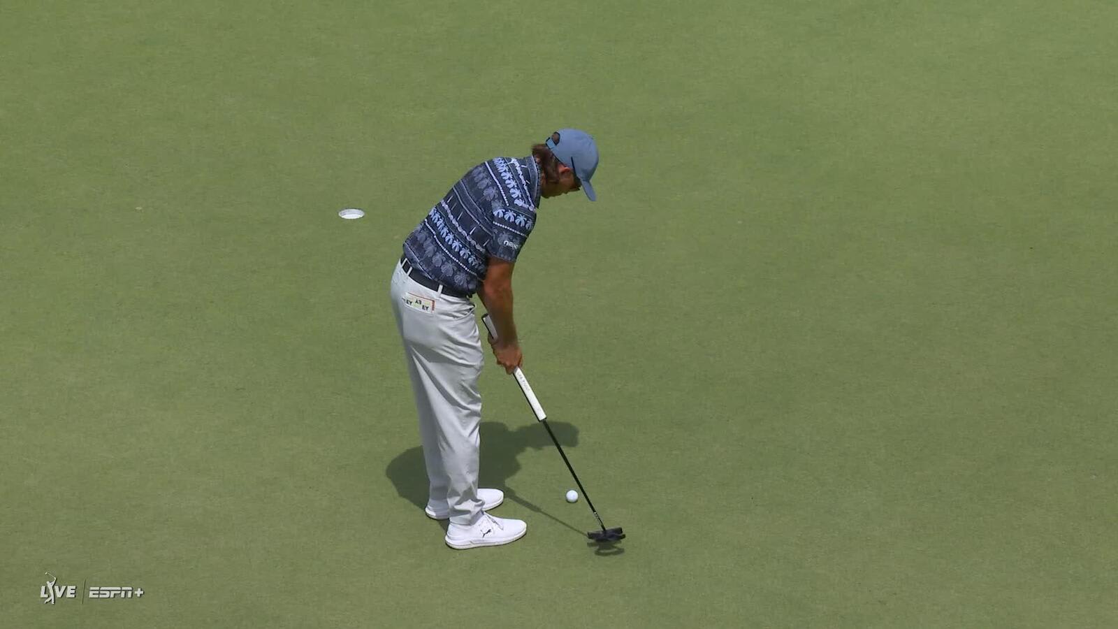 Rickie Fowler rolls in birdie putt at BMW Championship