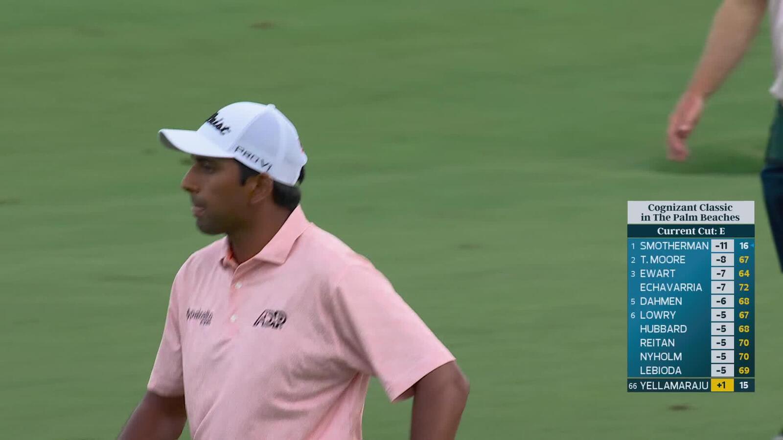 Sudarshan Yellamaraju hits 174-yard approach to 11 feet, sets up birdie on No. 16 at Cognizant Classic