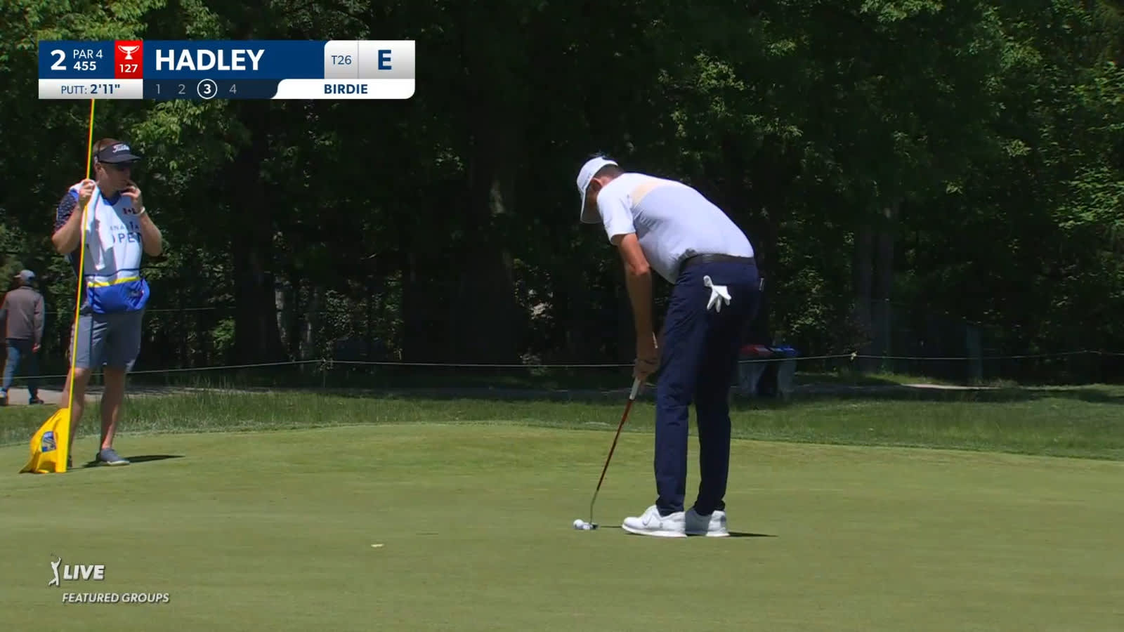 Chesson Hadley close approach from 127 yards leads to birdie at RBC Canadian