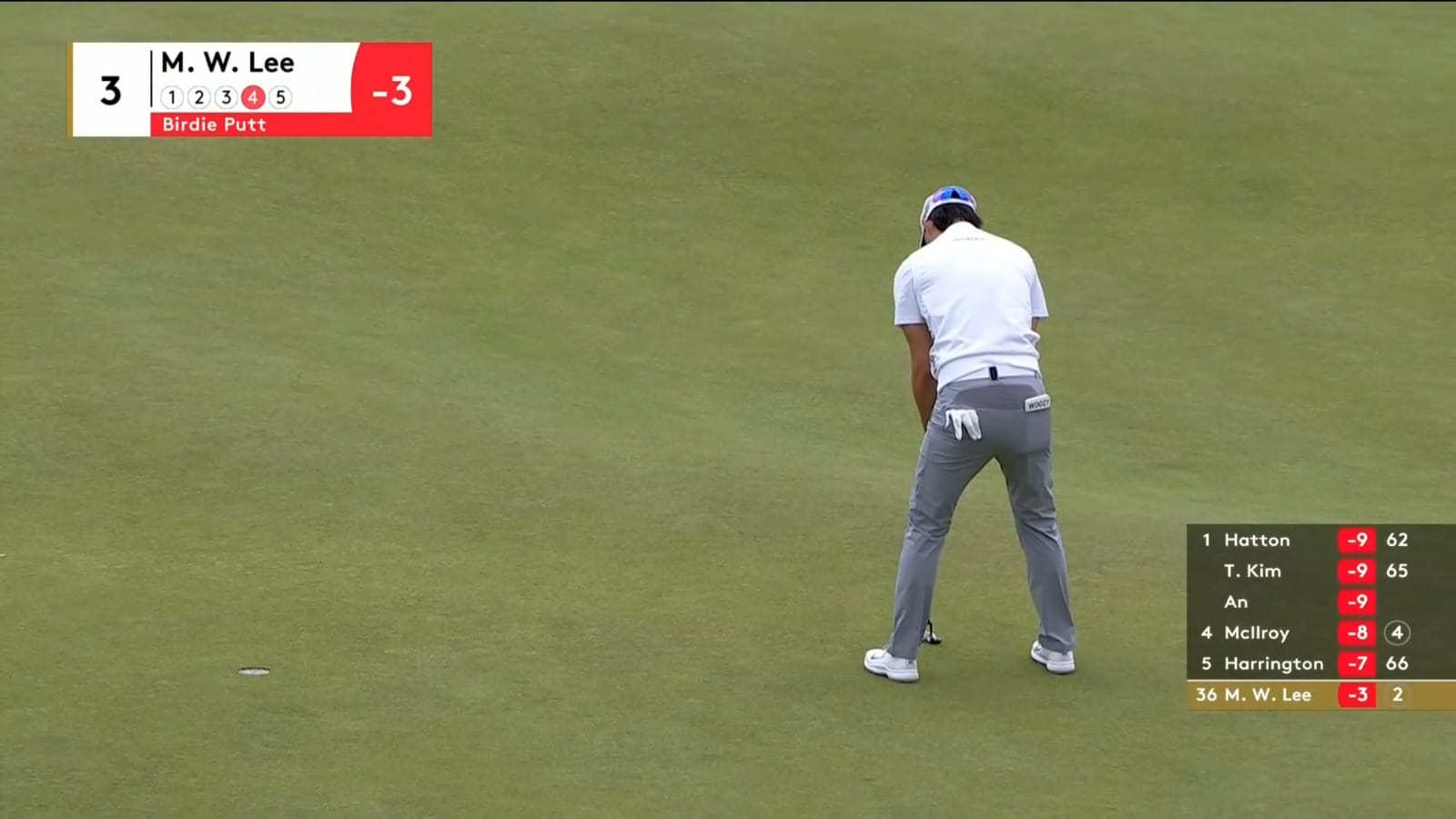 Min Woo Lee makes 7-foot birdie putt at Genesis Scottish Open