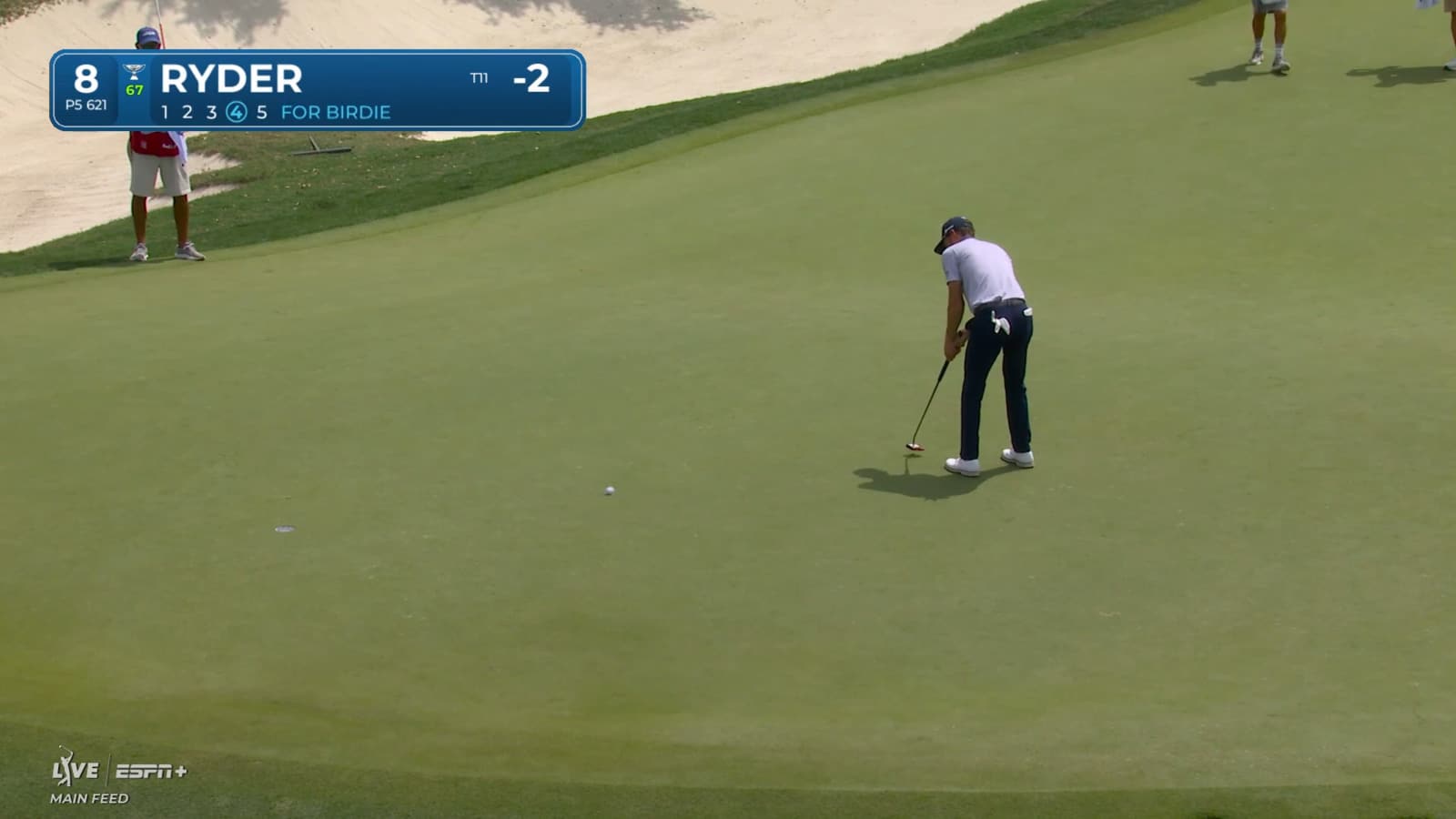 Sam Ryder converts birdie putt at Valero