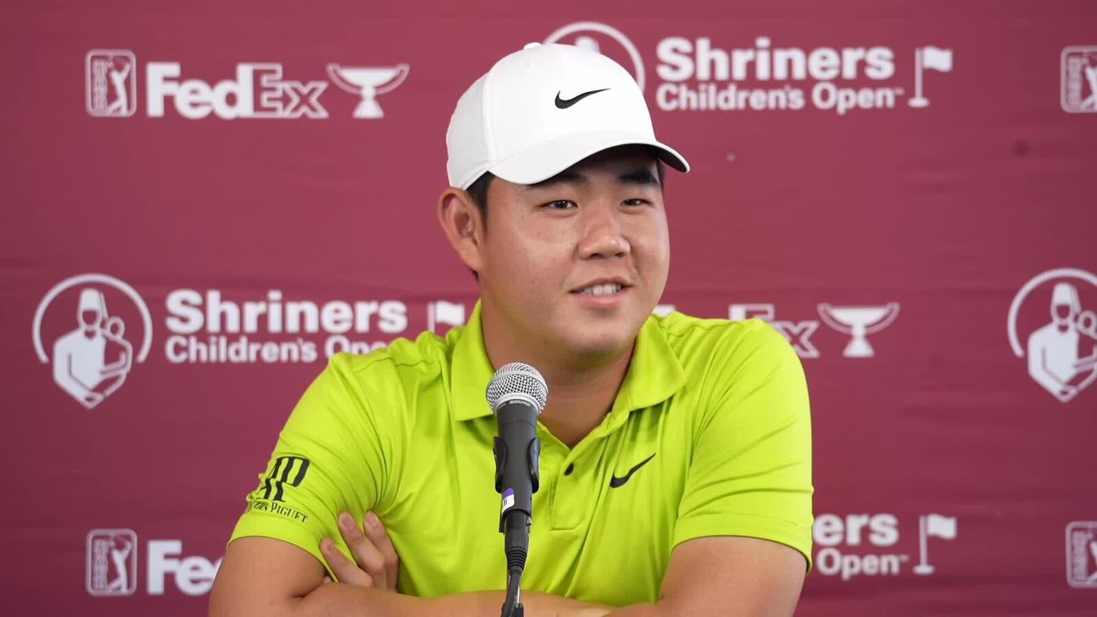 Tom Kim on returning to defend his title at Shriners