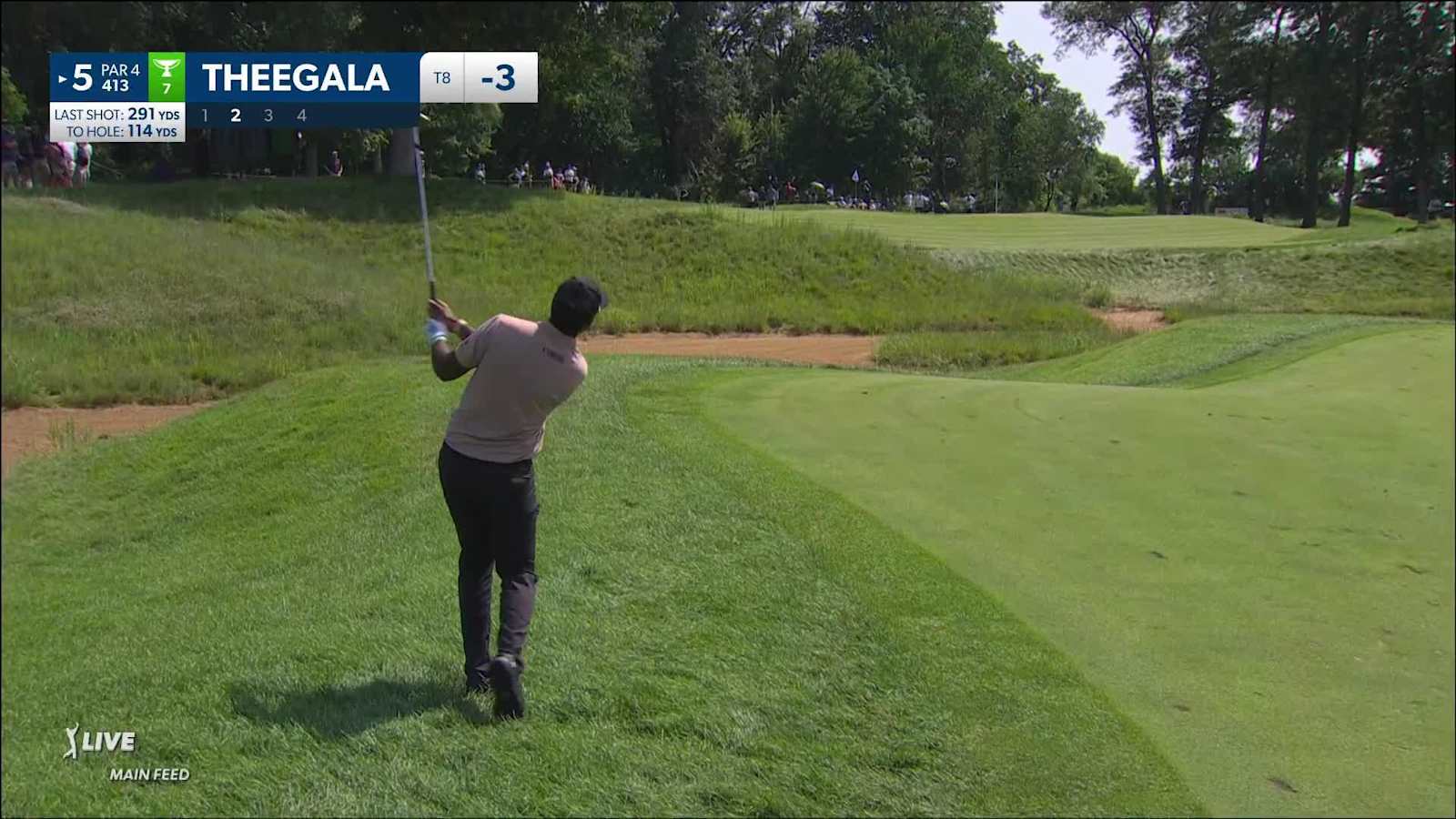 Sahith Theegala gets up-and-down from rough for birdie at 3M Open