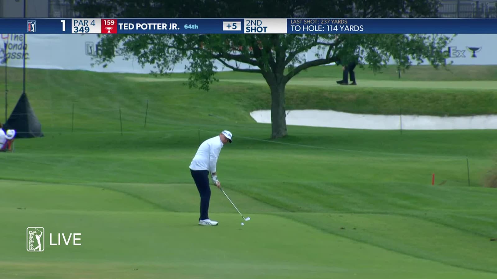 Ted Potter, Jr. sinks a birdie putt on No. 1 in Round 4 at Honda