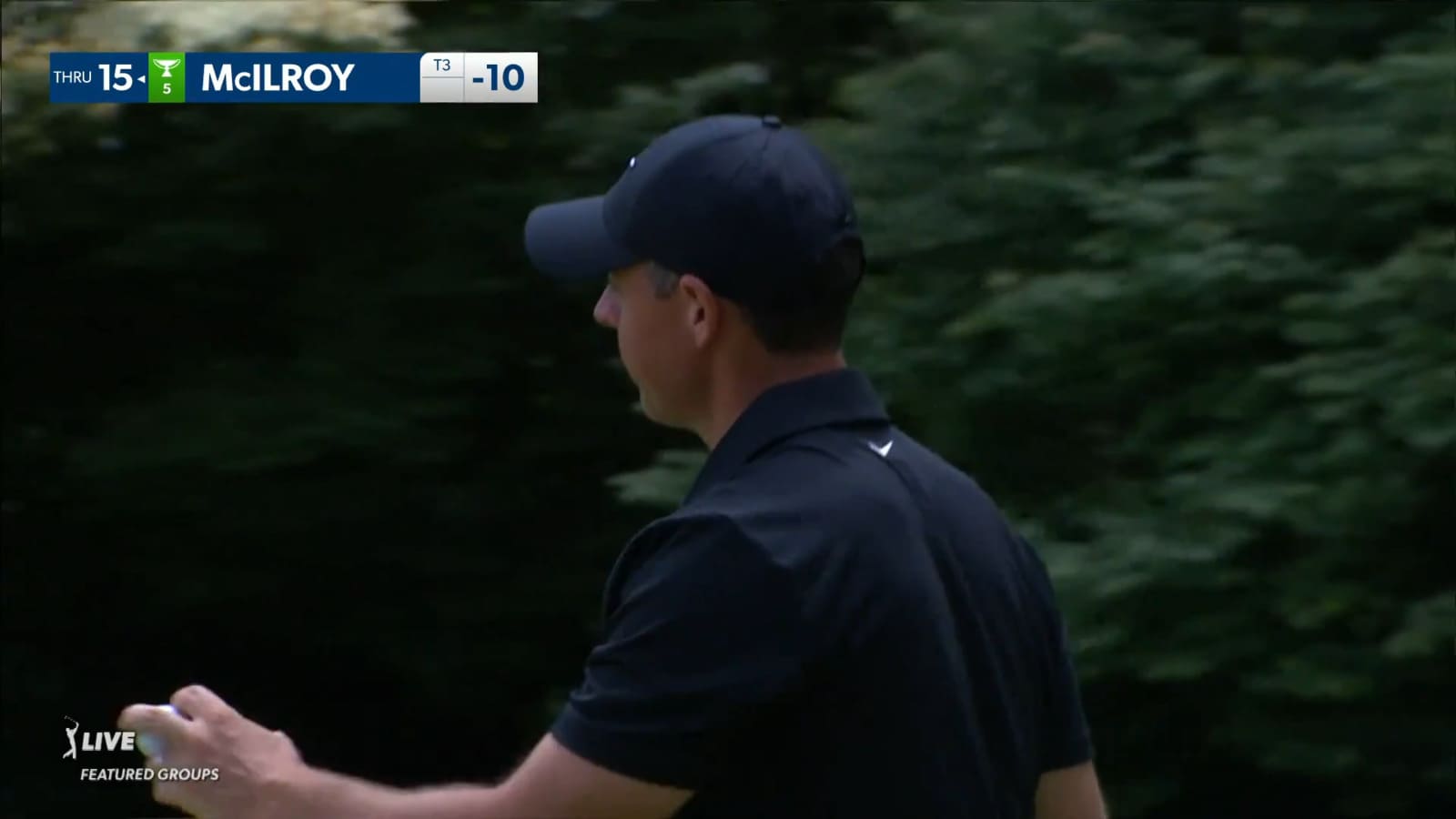 Rory McIlroy reaches in two yielding birdie at Travelers