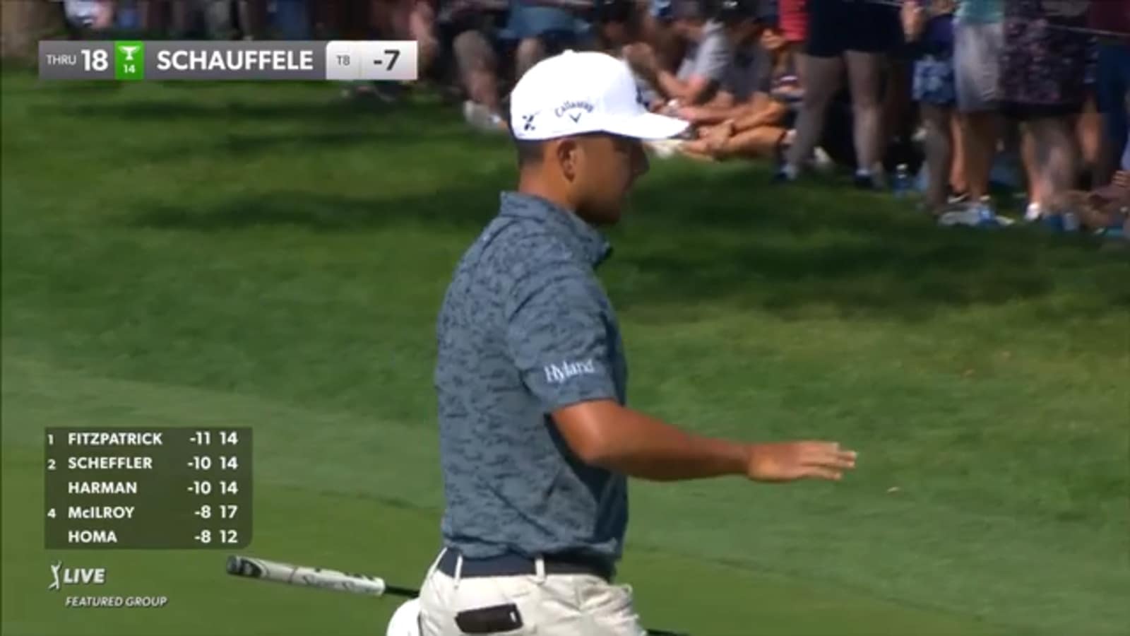 Xander Schauffele dials in approach to 5 feet at BMW Championship