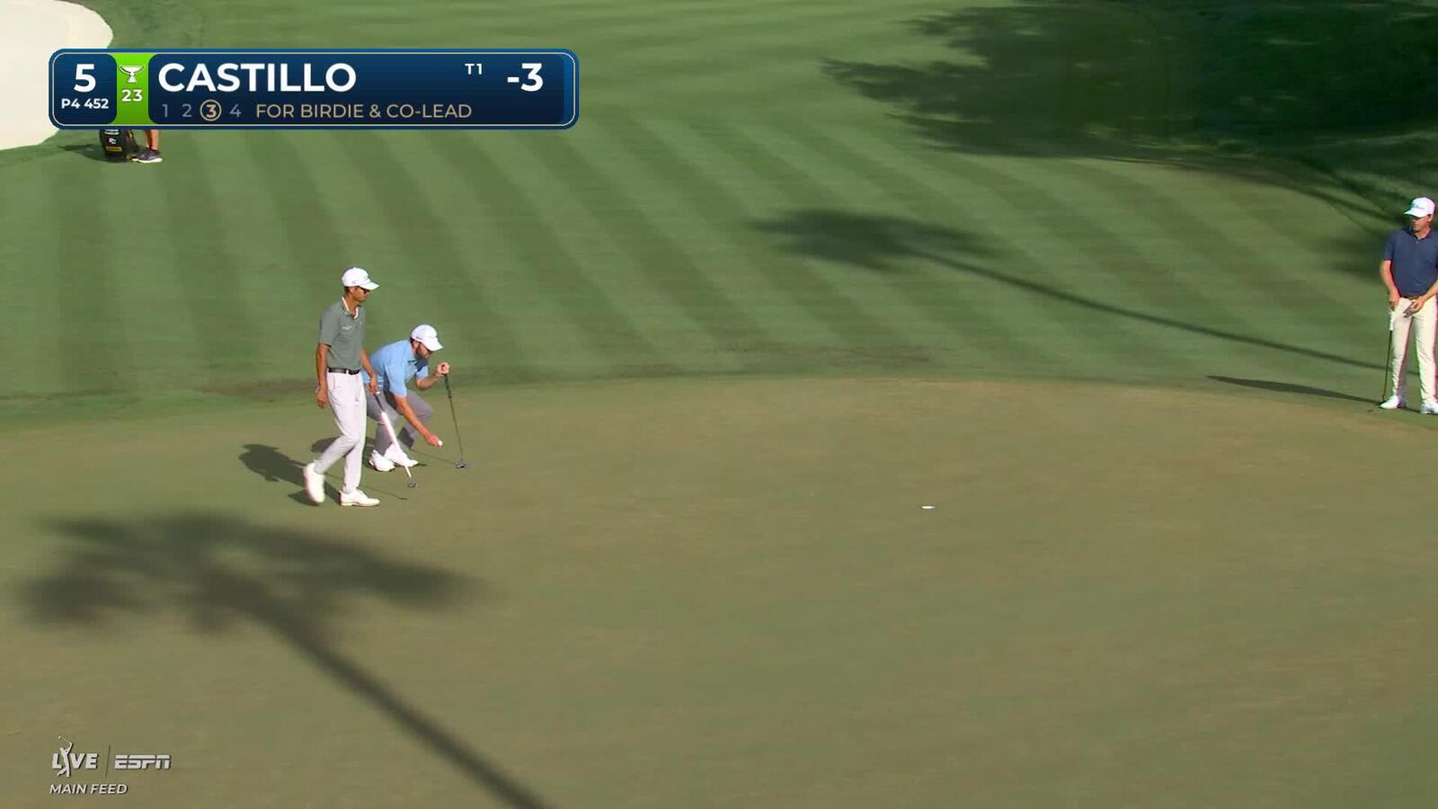 Ricky Castillo sinks a 24-foot birdie putt on No. 5 at THE PLAYERS
