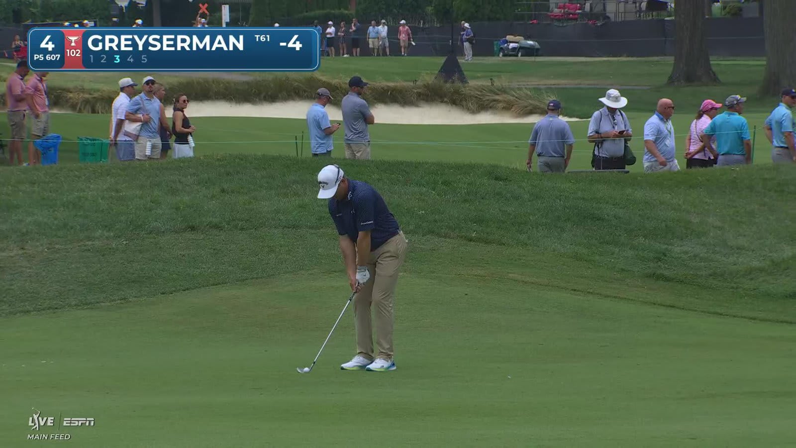 Max Greyserman sinks 8-foot birdie putt on No. 4 at Rocket Classic