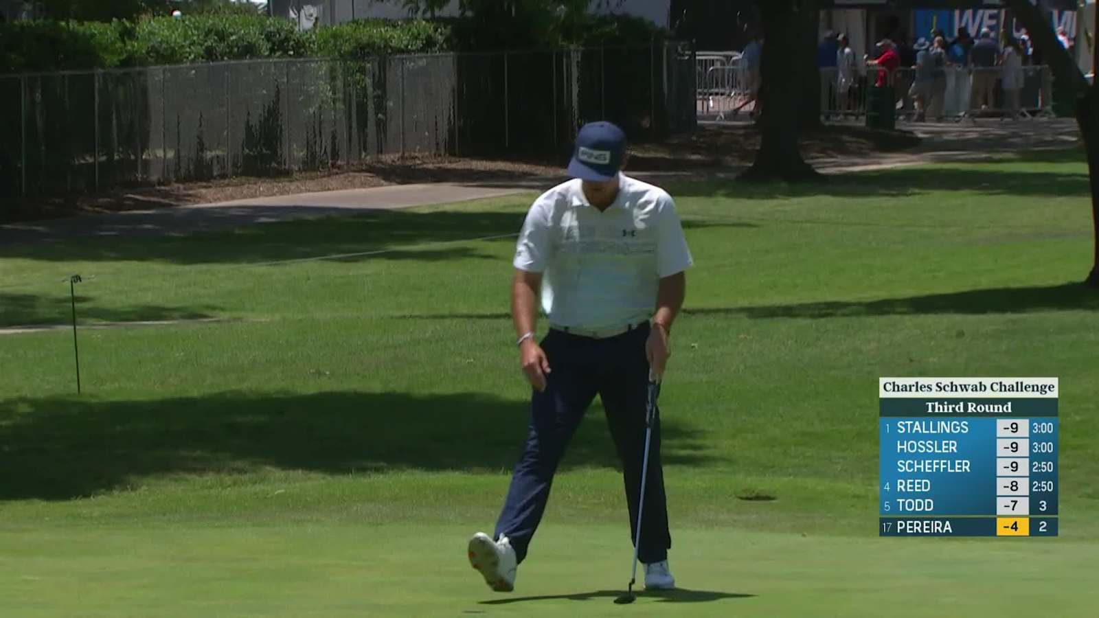 Mito Pereira makes birdie on No. 3 at Charles Schwab