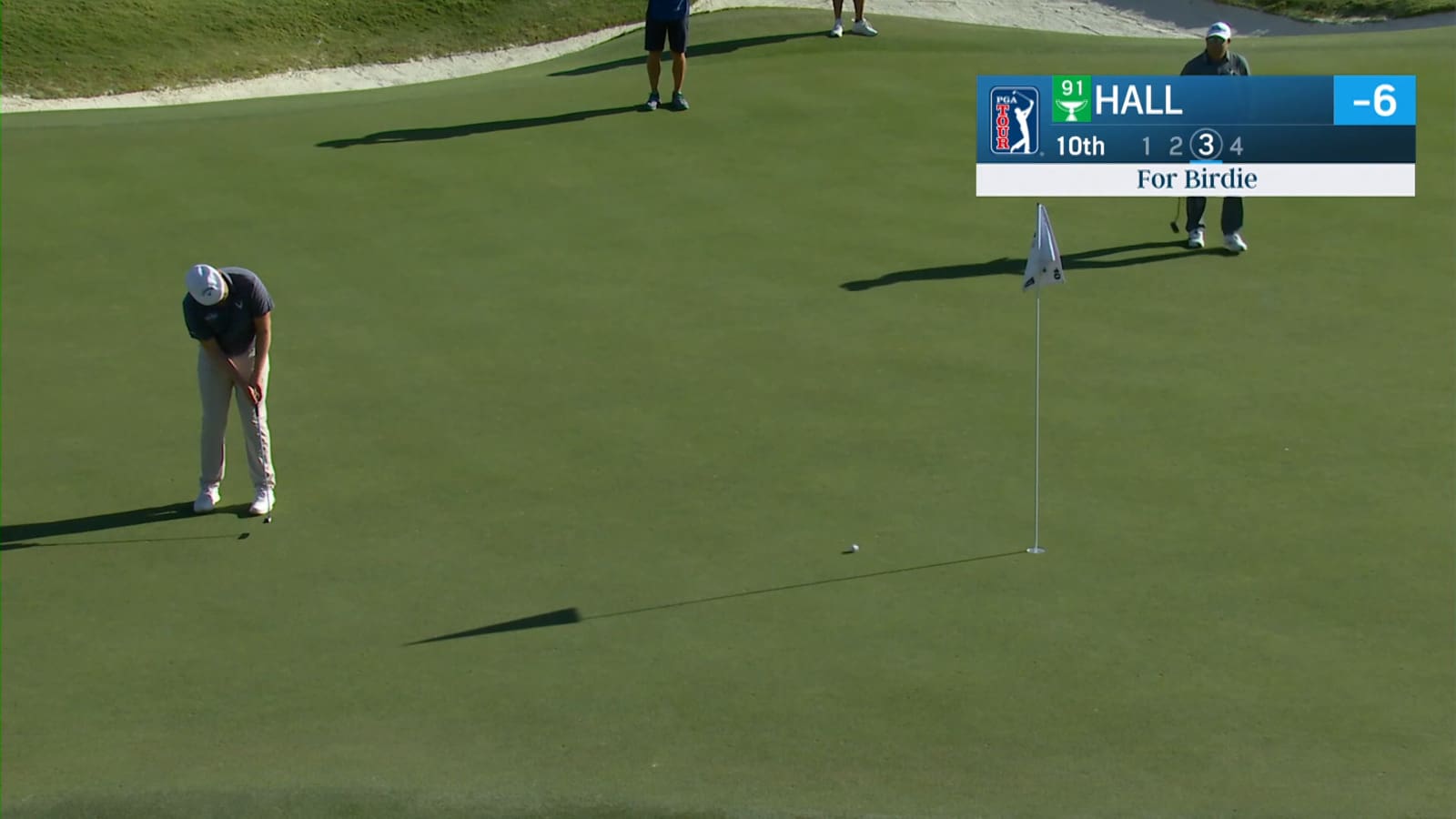 Harry Hall holes 16-footer for birdie at Shriners Children's Open