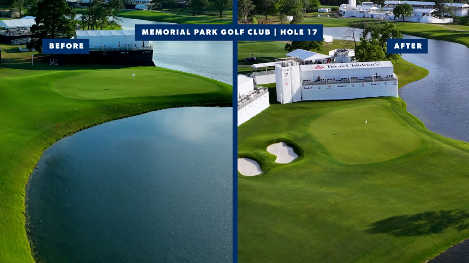 Memorial Park Golf Course’s redesigned 17th hole