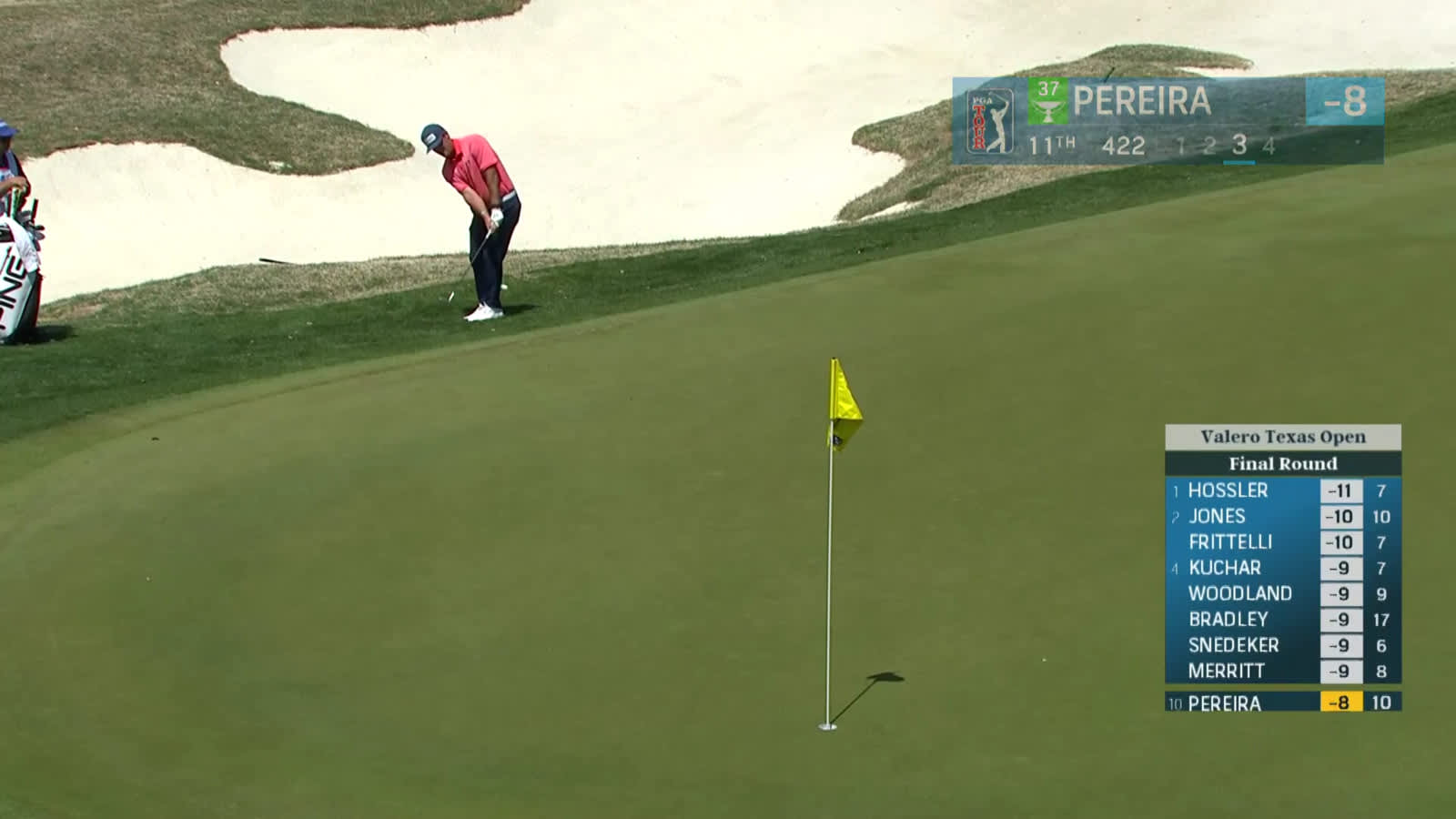 Mito Pereira's chip-in for birdie at Valero