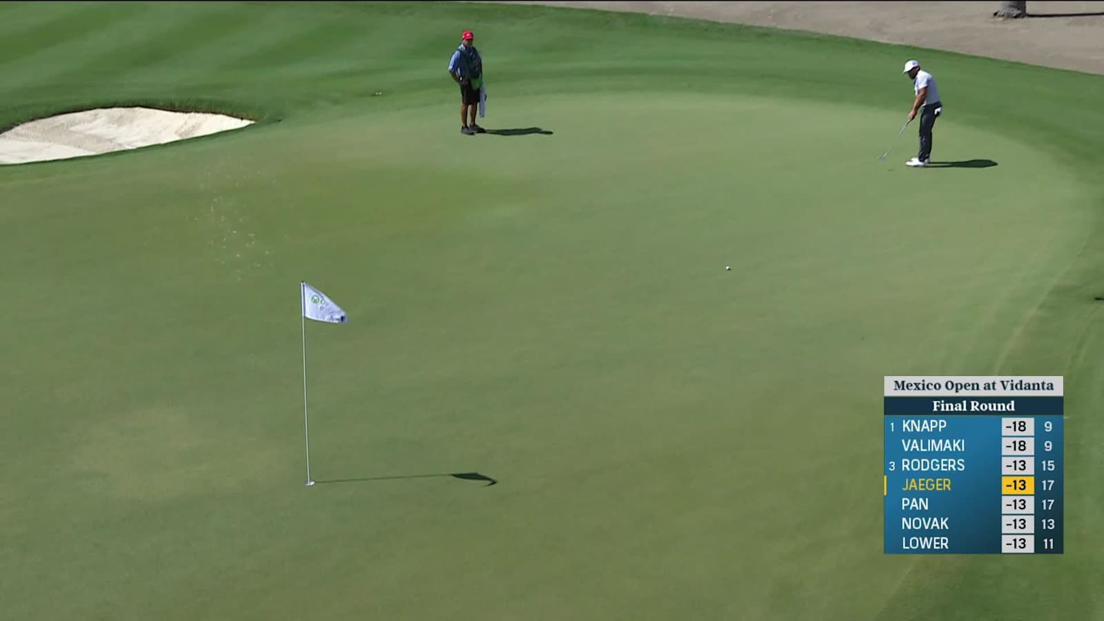 Stephan Jaeger makes birdie on No. 18 at Mexico Open