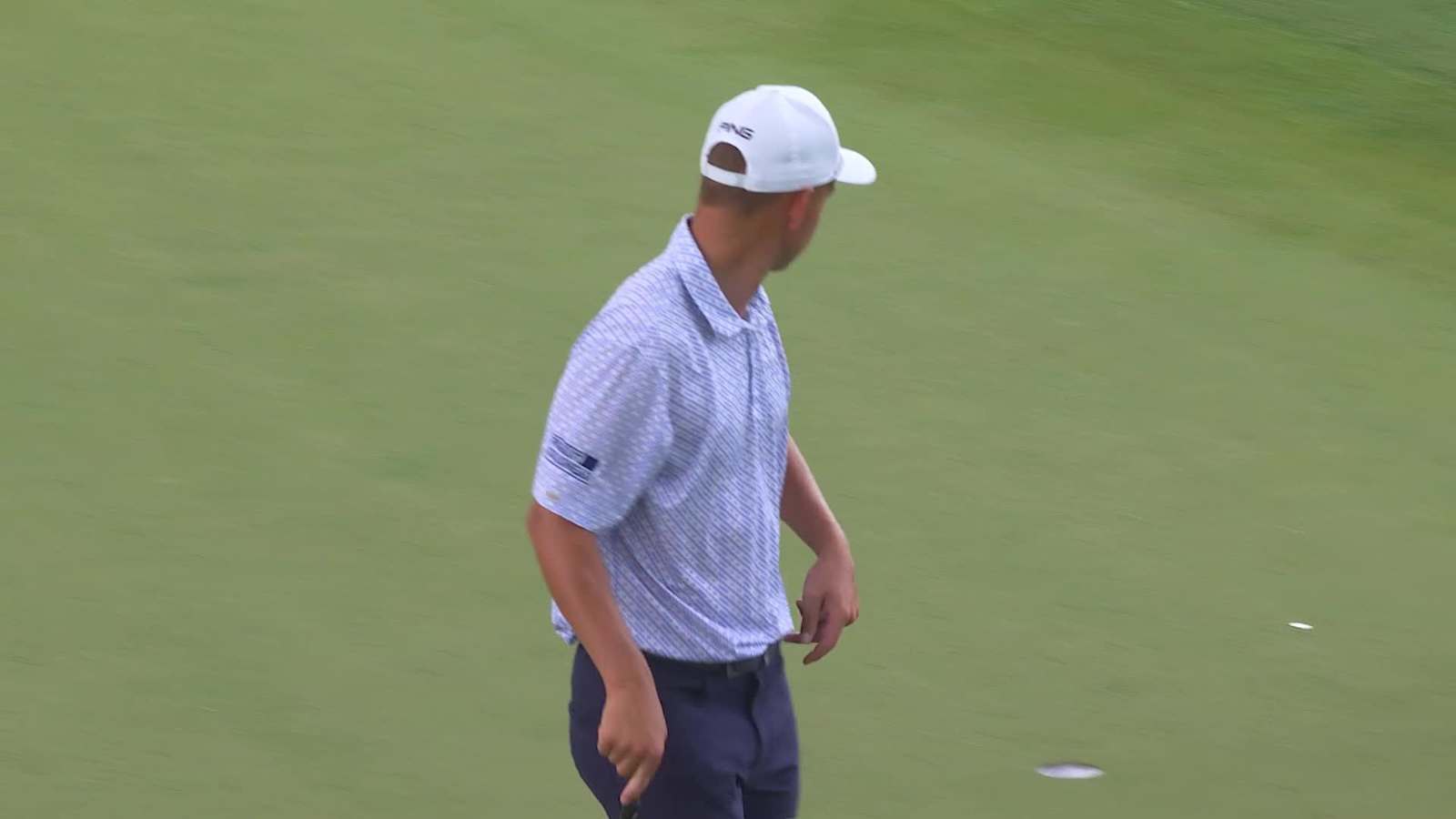 Sam Stevens makes birdie on No. 13 at Zurich Classic