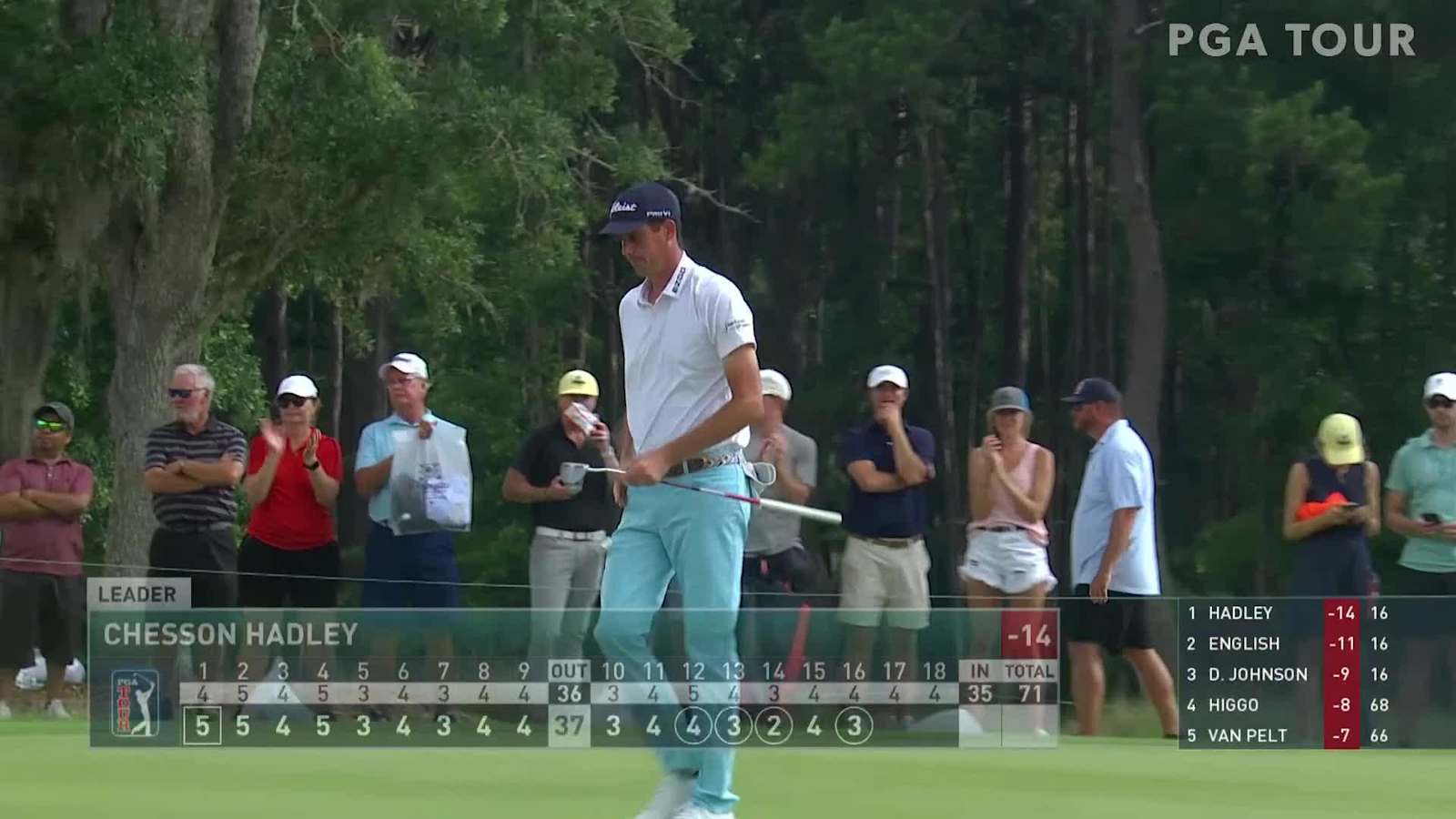 Chesson Hadley's wedge to set up birdie at Palmetto Championship