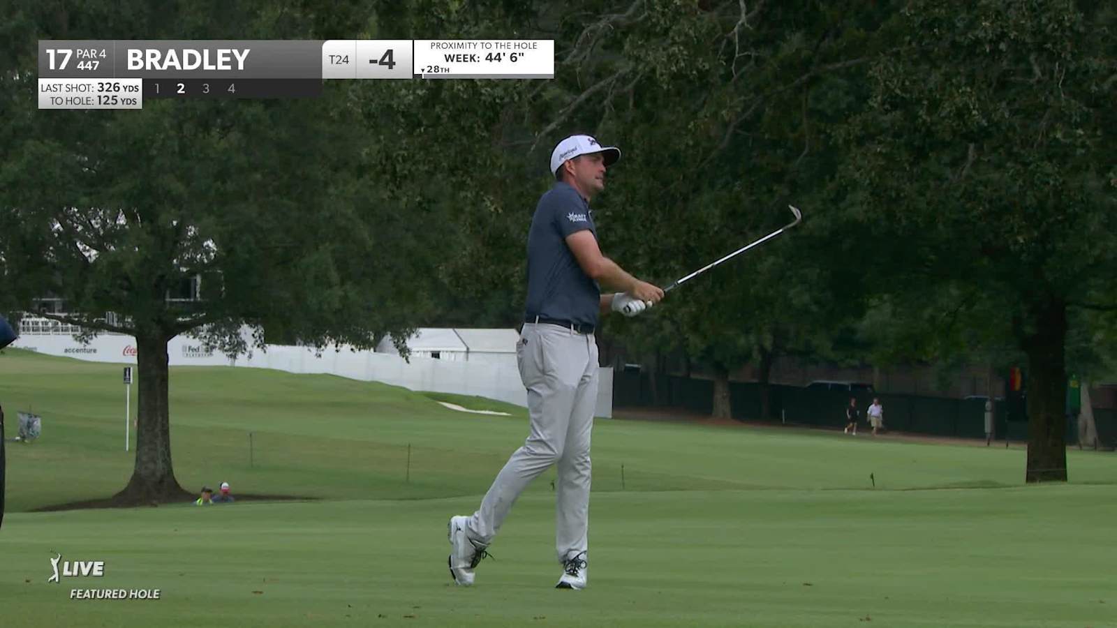 Keegan Bradley sticks approach to set up birdie at TOUR Championship
