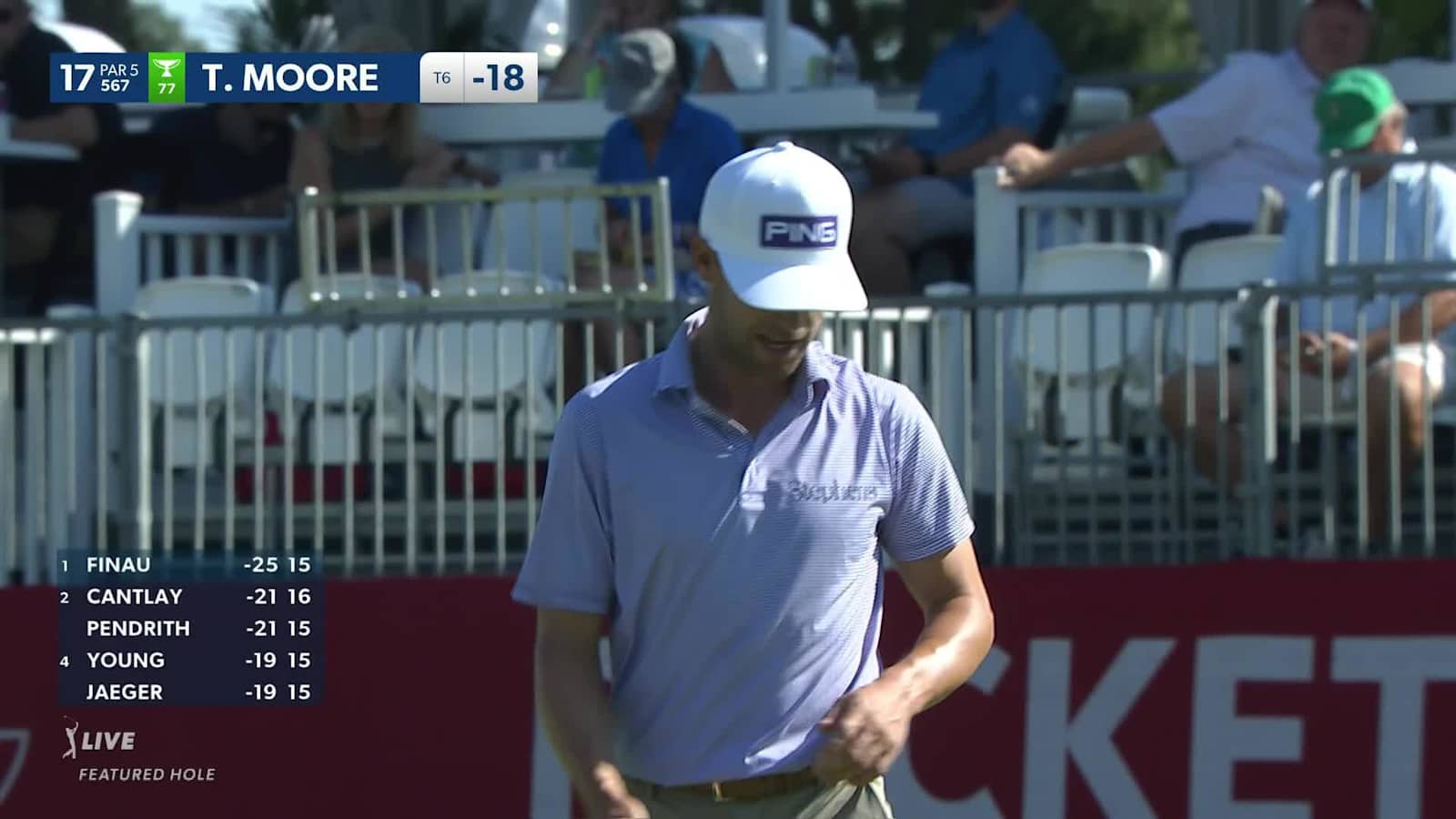 Taylor Moore makes birdie on No. 17 at Rocket Mortgage