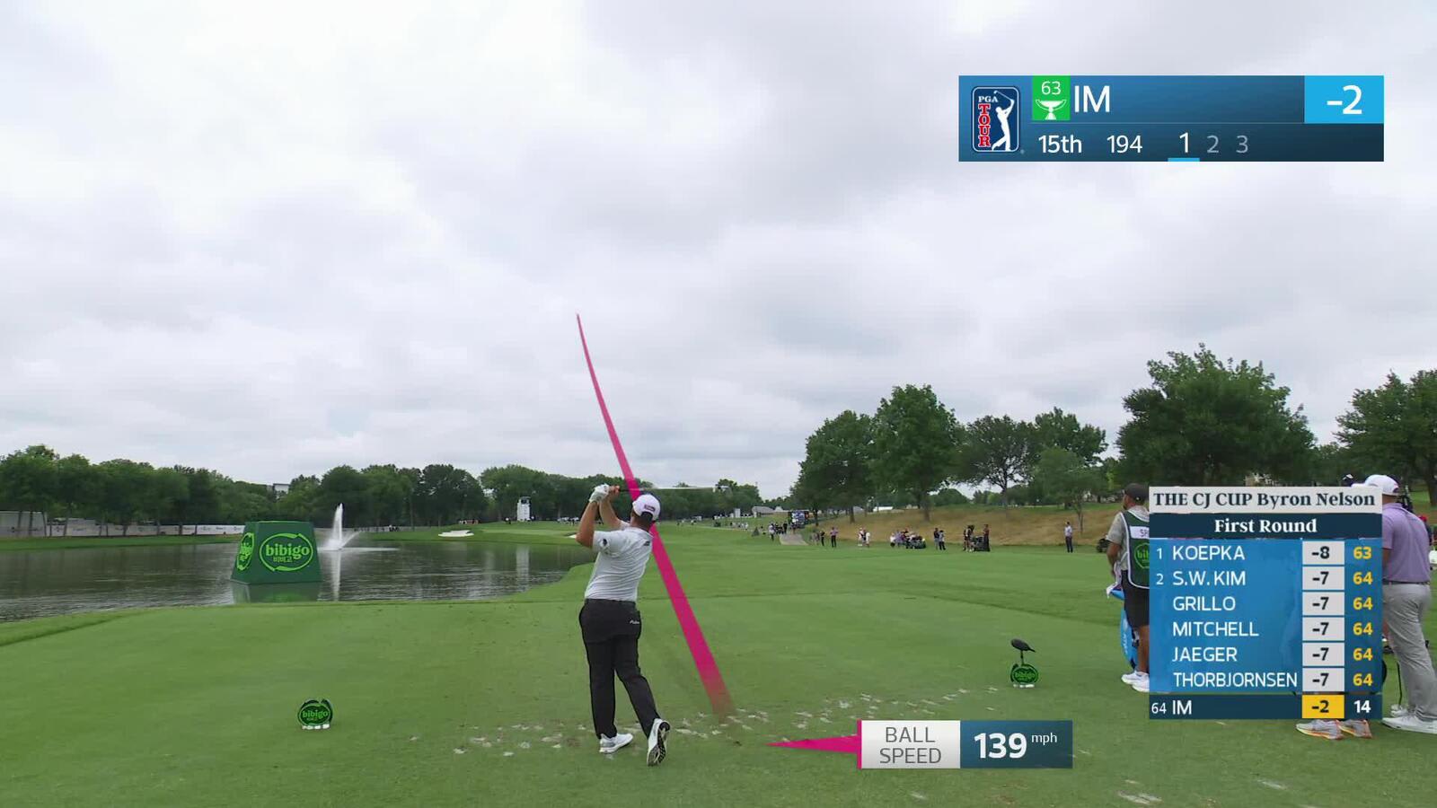 Sungjae Im sinks a 35-foot birdie putt on No. 15 at THE CJ CUP
