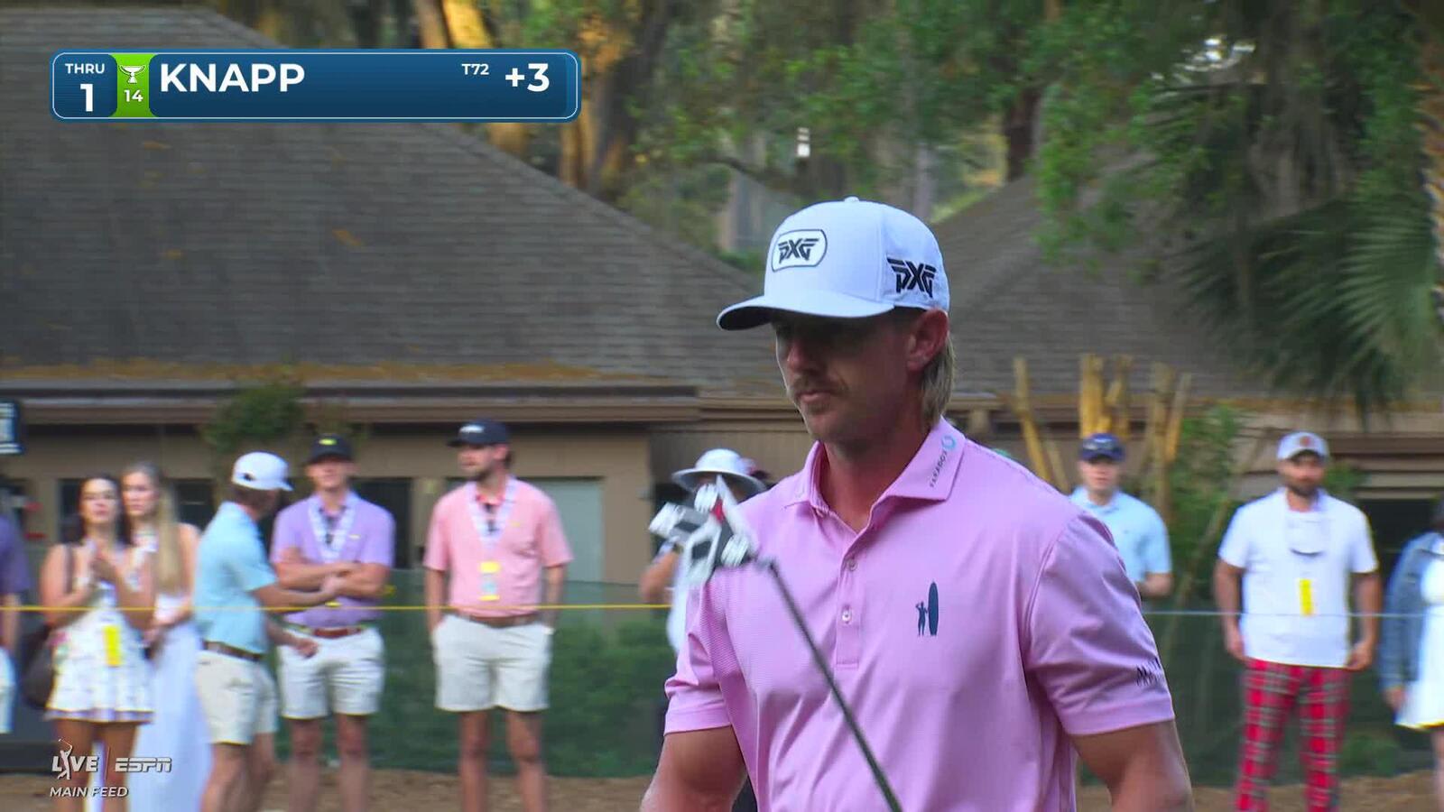 Jake Knapp's 171-yard approach sets up birdie on No. 1 at RBC Heritage