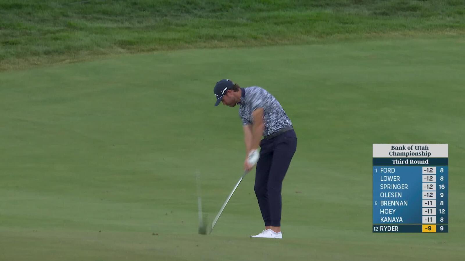 Sam Ryder hits 115-yard approach to 6 feet, sets up birdie on No. 10 at Bank of Utah