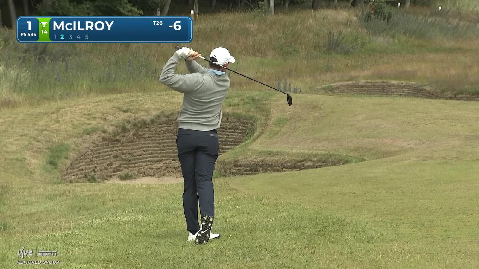Rory McIlroy sinks 12-foot birdie putt on No. 1 at Genesis Scottish Open