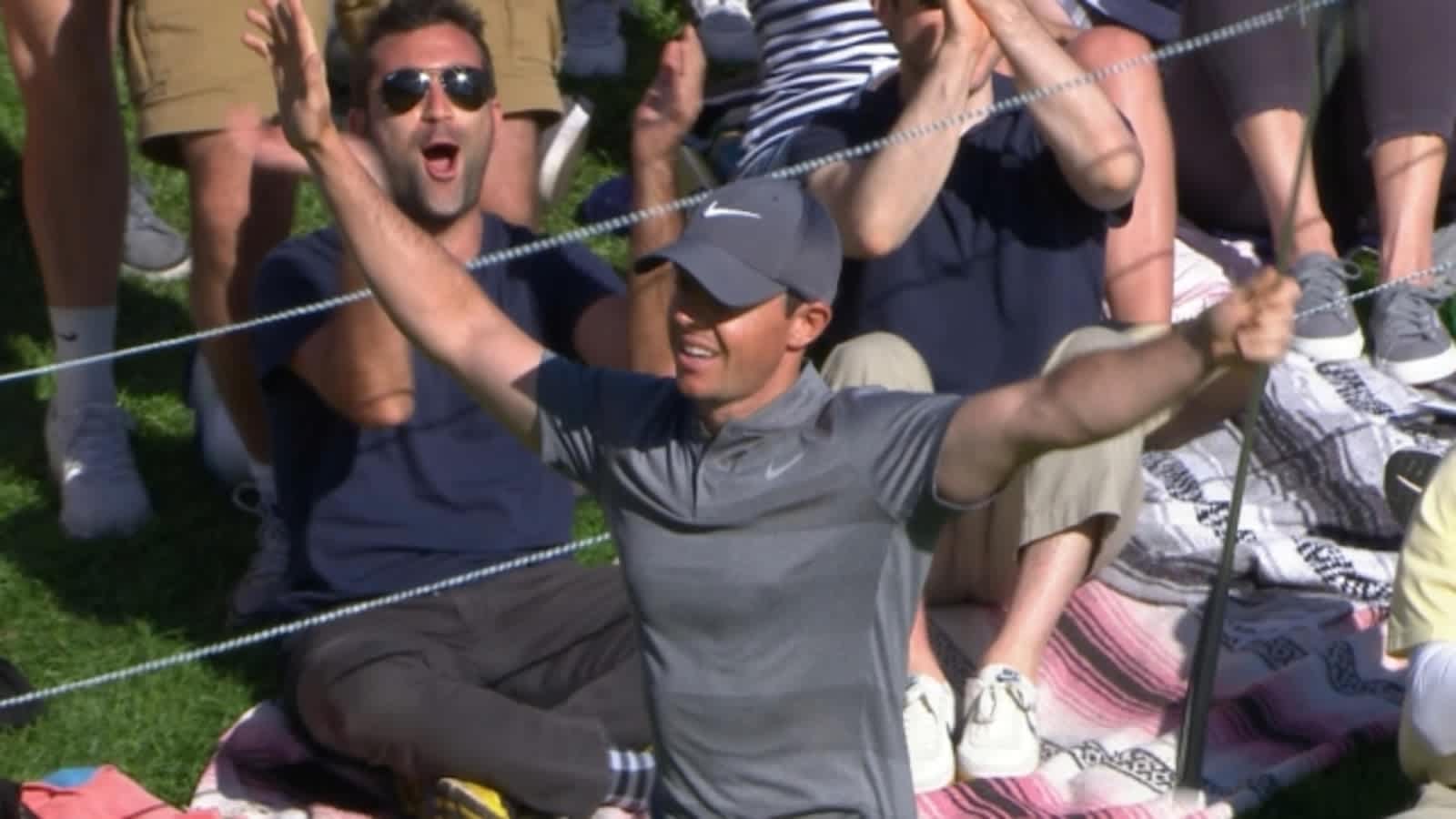 Rory McIlroy ends his round in style at Northern Trust