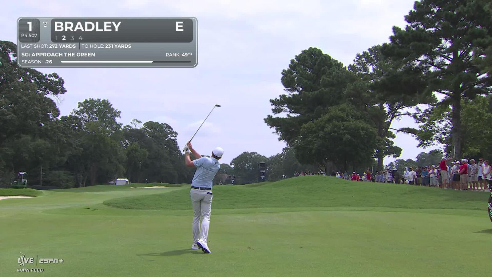 Keegan Bradley opens with  71-foot birdie at TOUR Championship