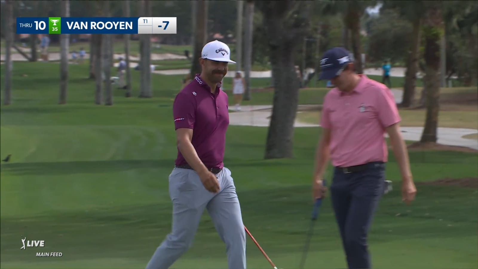 Erik van Rooyen drains eagle putt from the fringe at Cognizant Classic