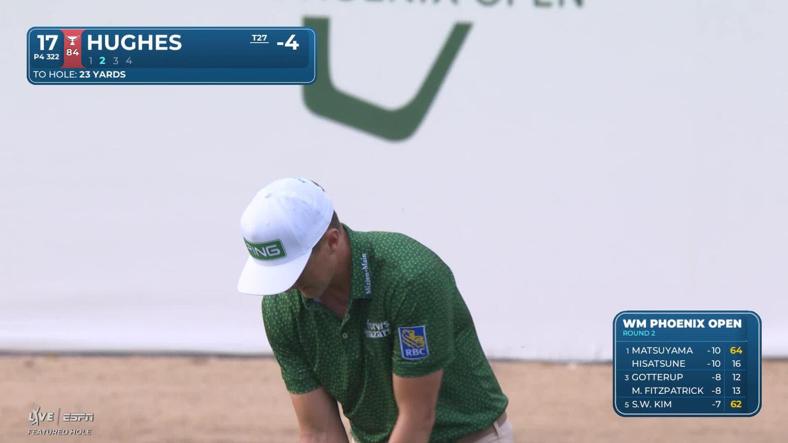 Mackenzie Hughes sinks 14-foot birdie putt on No. 17 at WM Phoenix Open