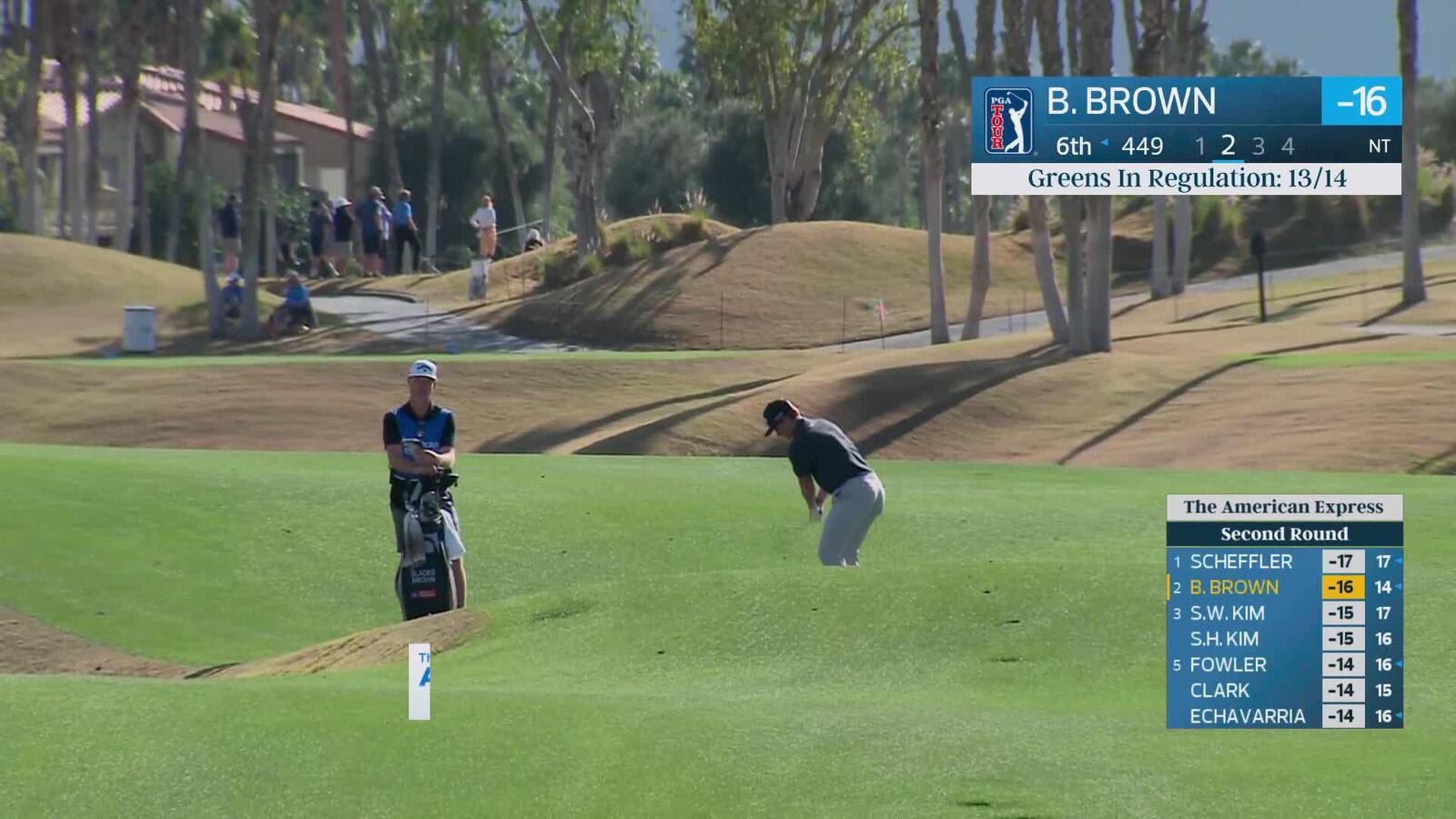 Blades Brown makes birdie on No. 6 at The American Express