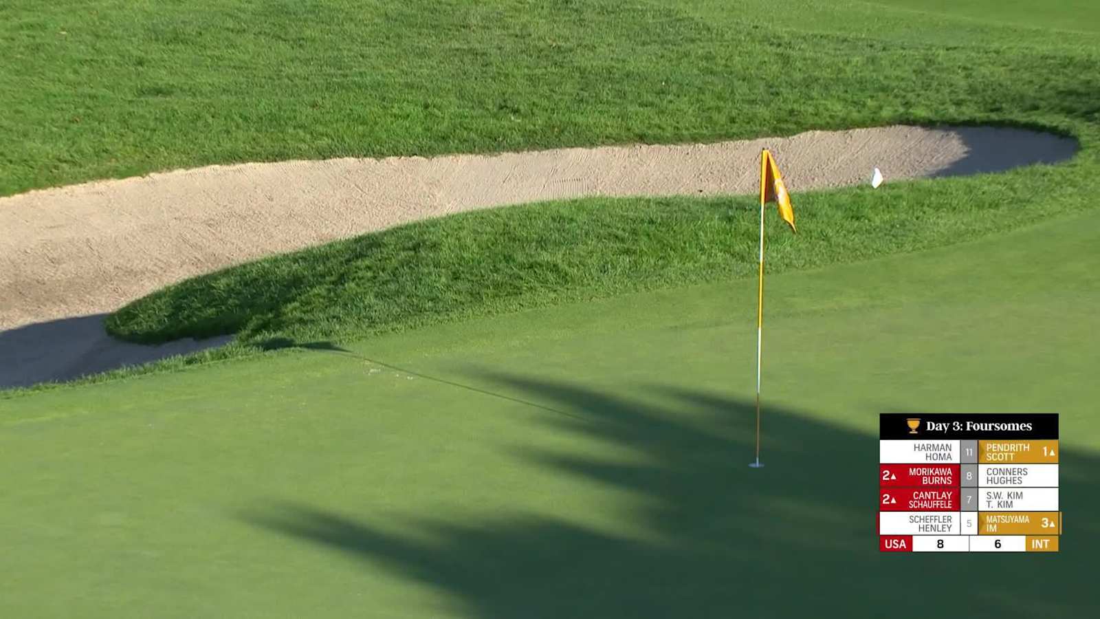 Sungjae Im's exciting chip-in birdie to tie hole at Presidents Cup