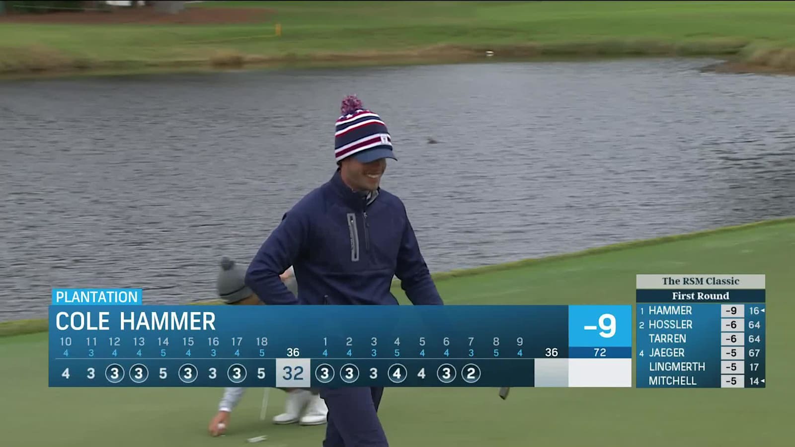 Cole Hammer makes birdie on No. 7 at The RSM Classic