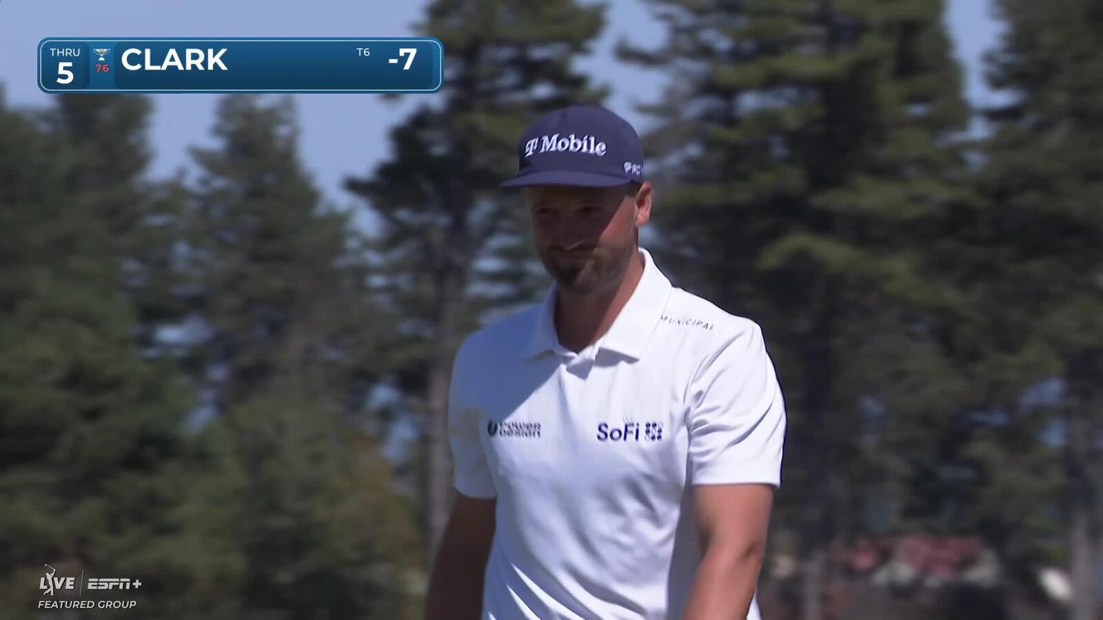 Wyndham Clark makes birdie on No. 5 at Genesis Scottish Open