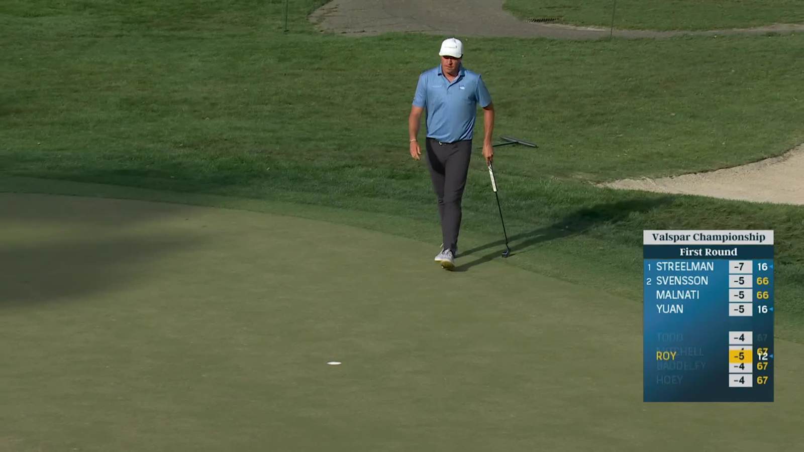 Kevin Roy holes 18-foot birdie at Valspar