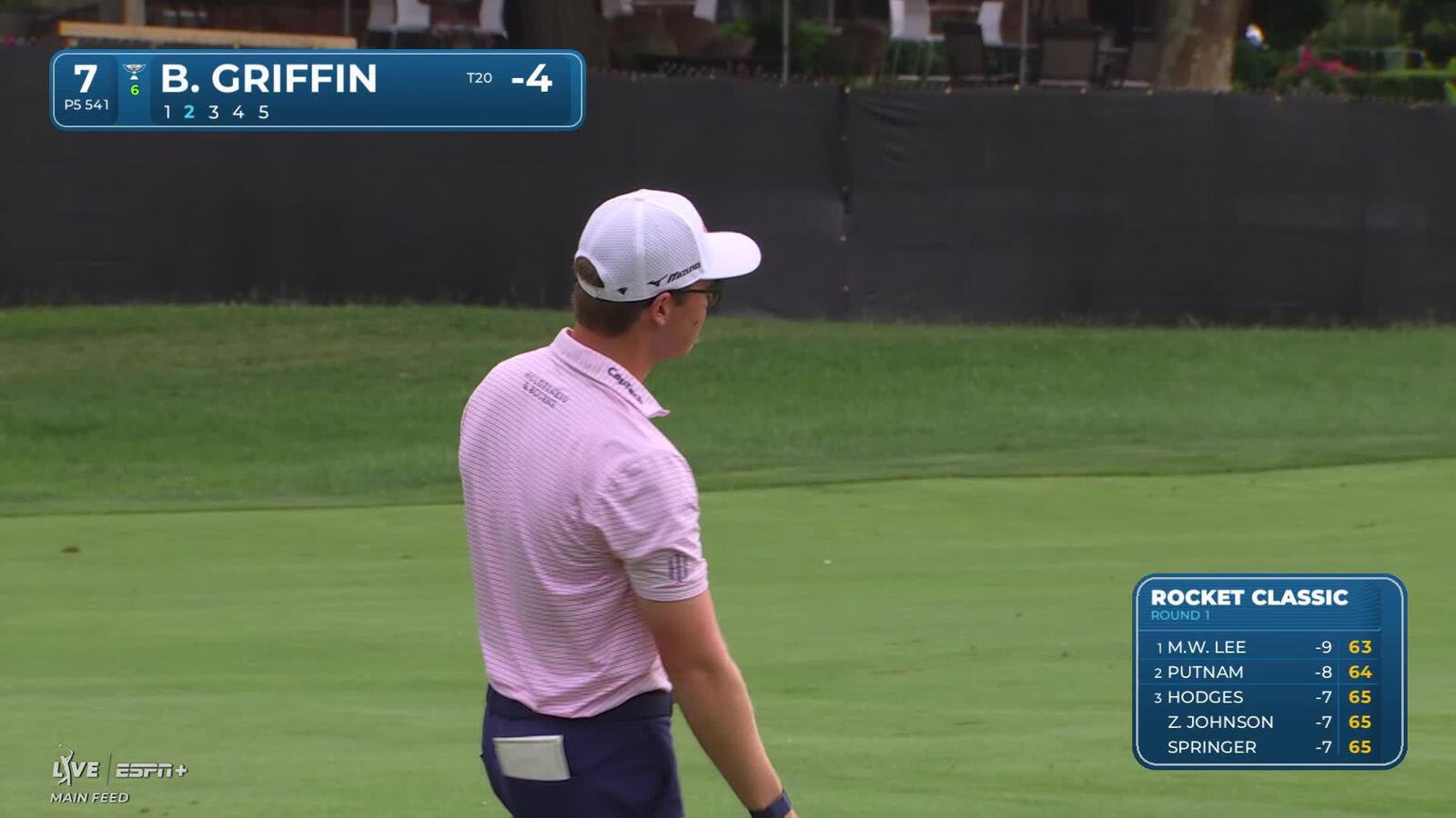 Ben Griffin makes birdie on No. 7 at Rocket Classic