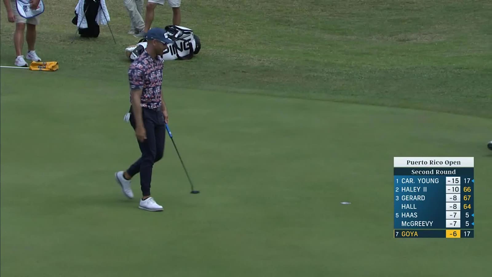 Tano Goya makes birdie on No. 18 at Puerto Rico