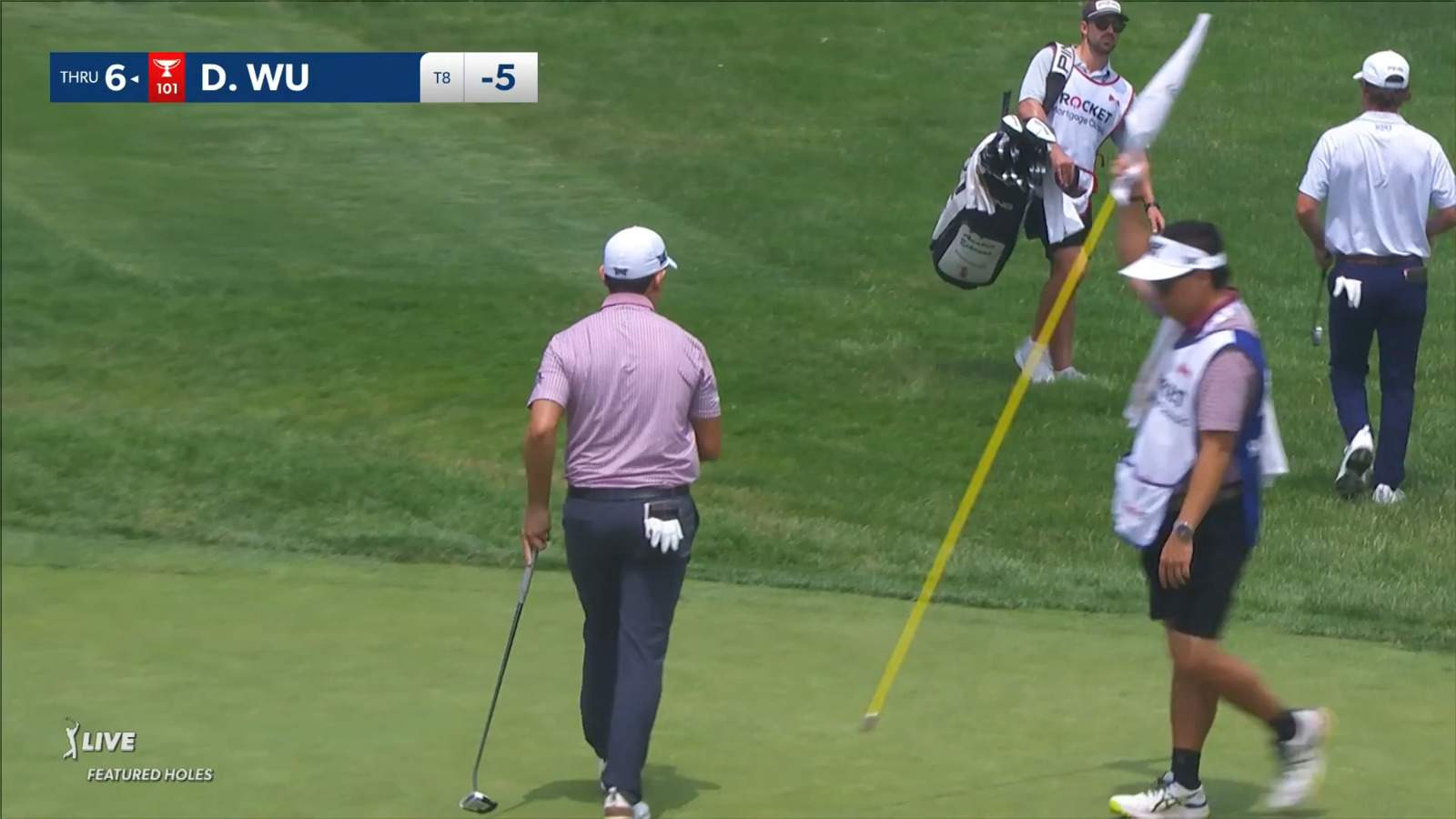Dylan Wu's fourth-straight scoring hole on No. 15 at Rocket Mortgage