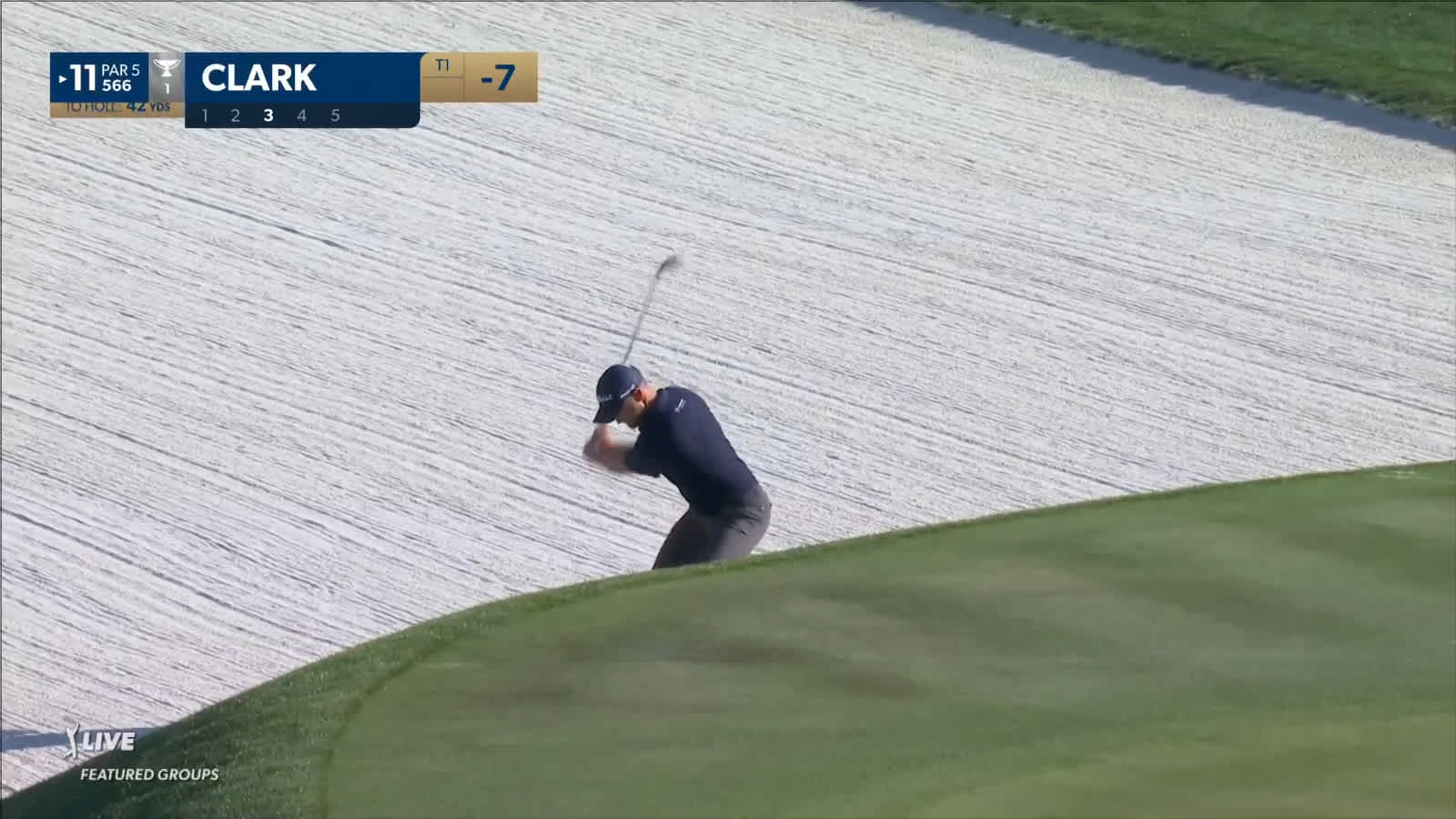 Wyndham Clark gets up-and-down from greenside bunker at THE PLAYERS
