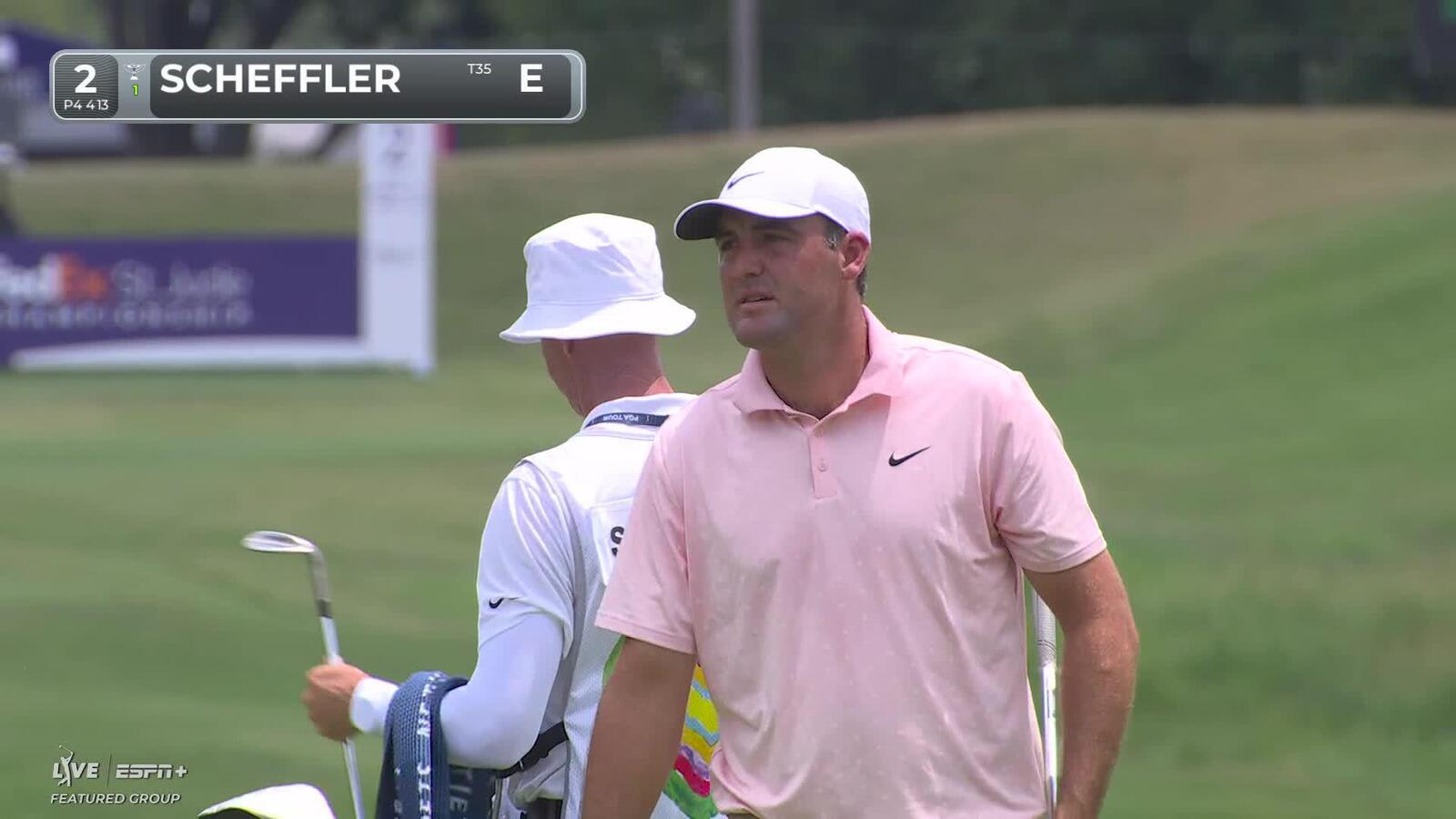 Scottie Scheffler makes birdie on No. 2 at FedEx St. Jude
