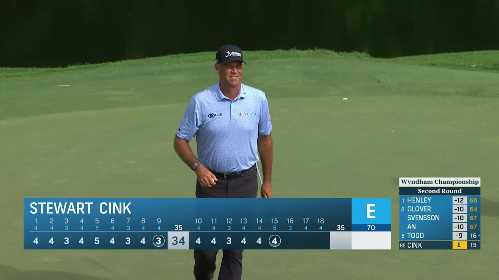 Stewart Cink makes birdie on No. 15 at Wyndham