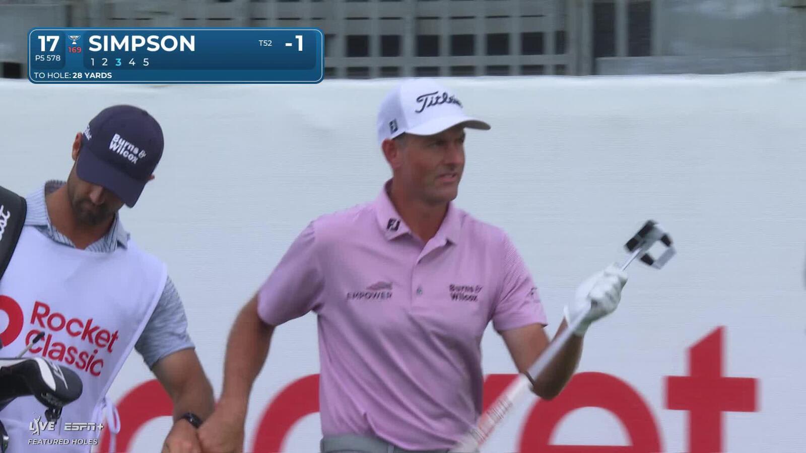 Webb Simpson makes birdie on No. 17 at Rocket Classic