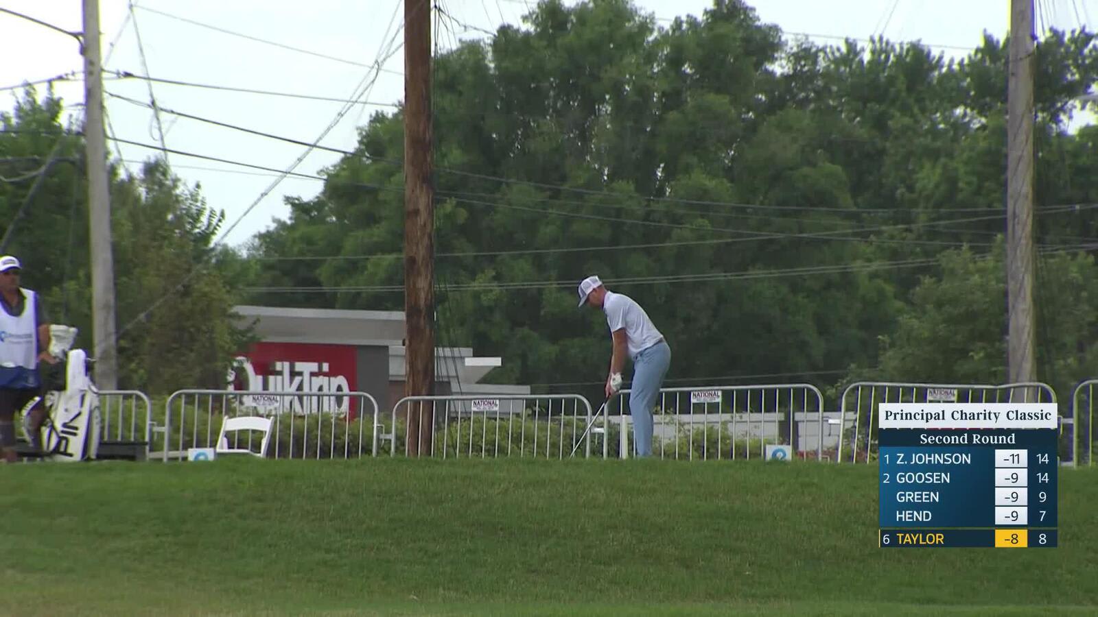 Vaughn Taylor makes birdie on No. 9 at Principal Charity Classic