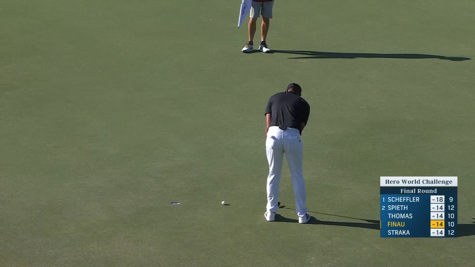 Tony Finau converts birdie at Hero World Challenge