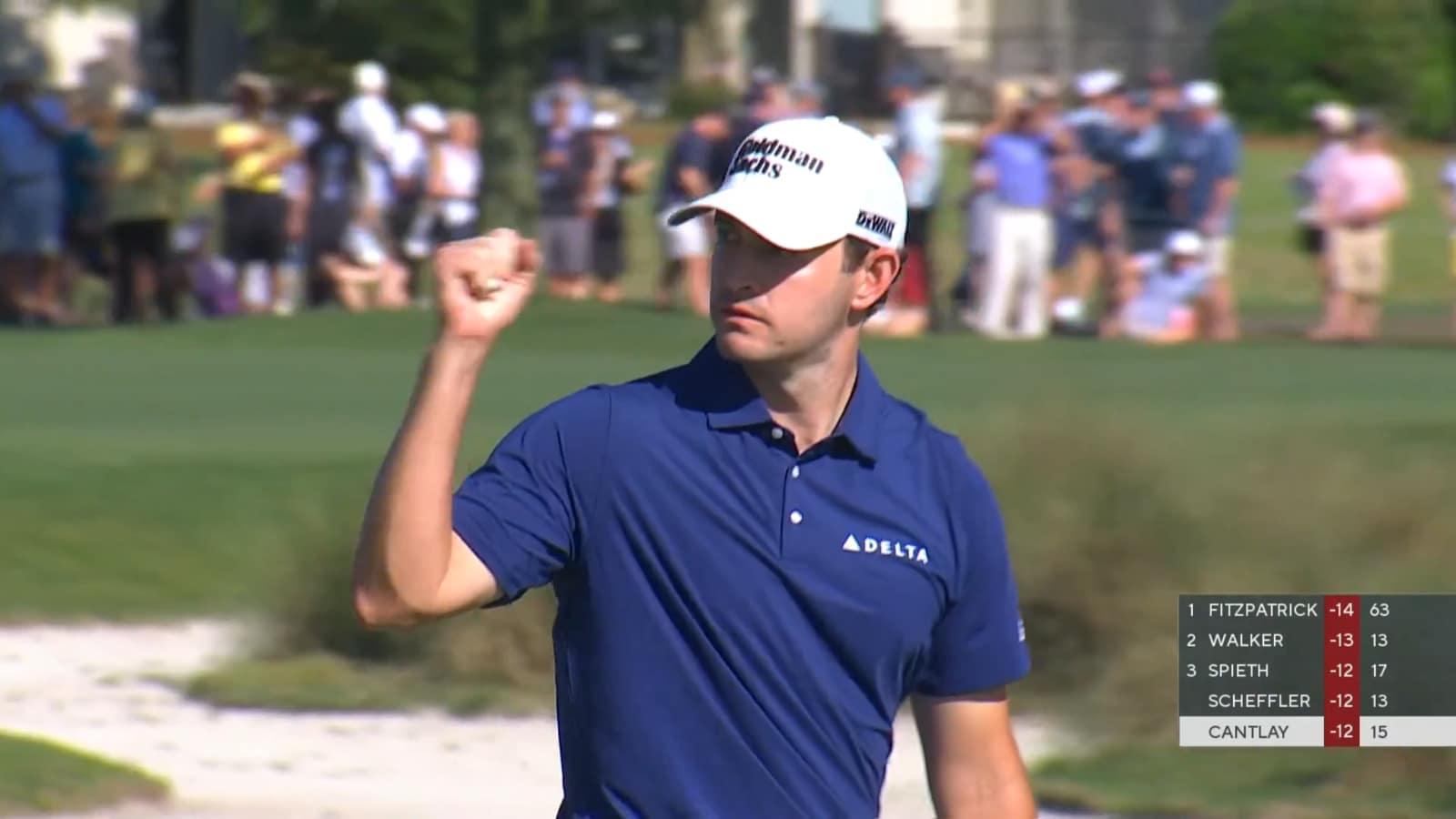 Patrick Cantlay sinks a fast 42-foot birdie putt at RBC Heritage